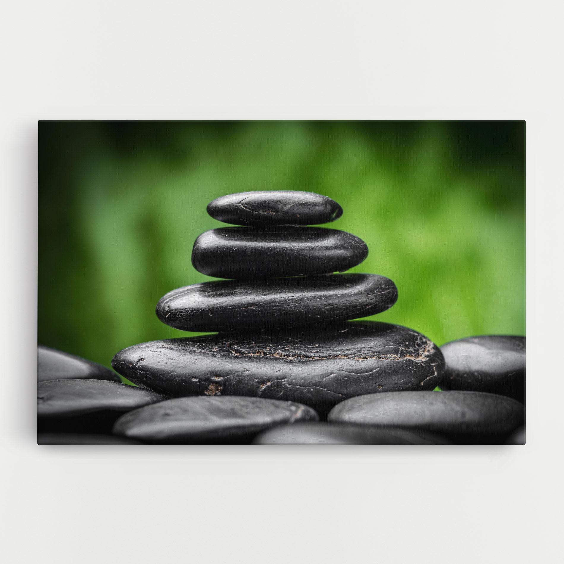 Картина на платно Black Stone Meditation mockup 0