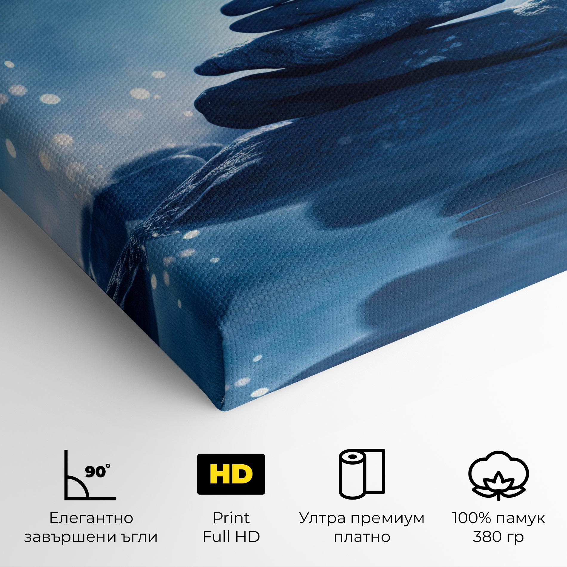 Картина на платно Blue Light Stone mockup 4