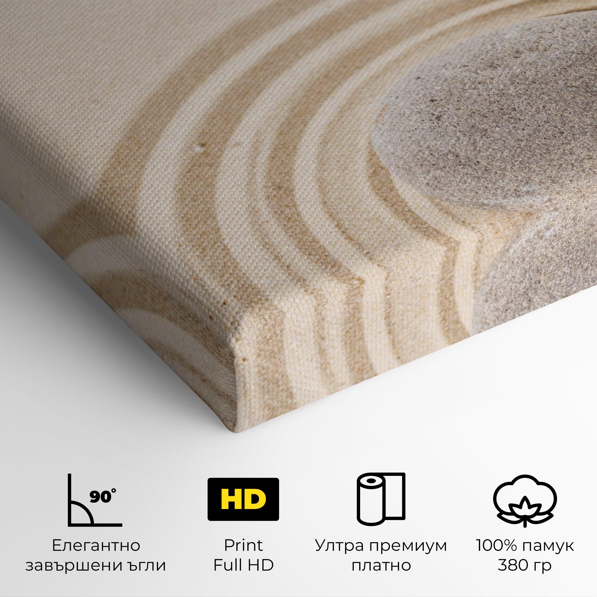 Картина на платно Meditation Cream Stone mockup 4