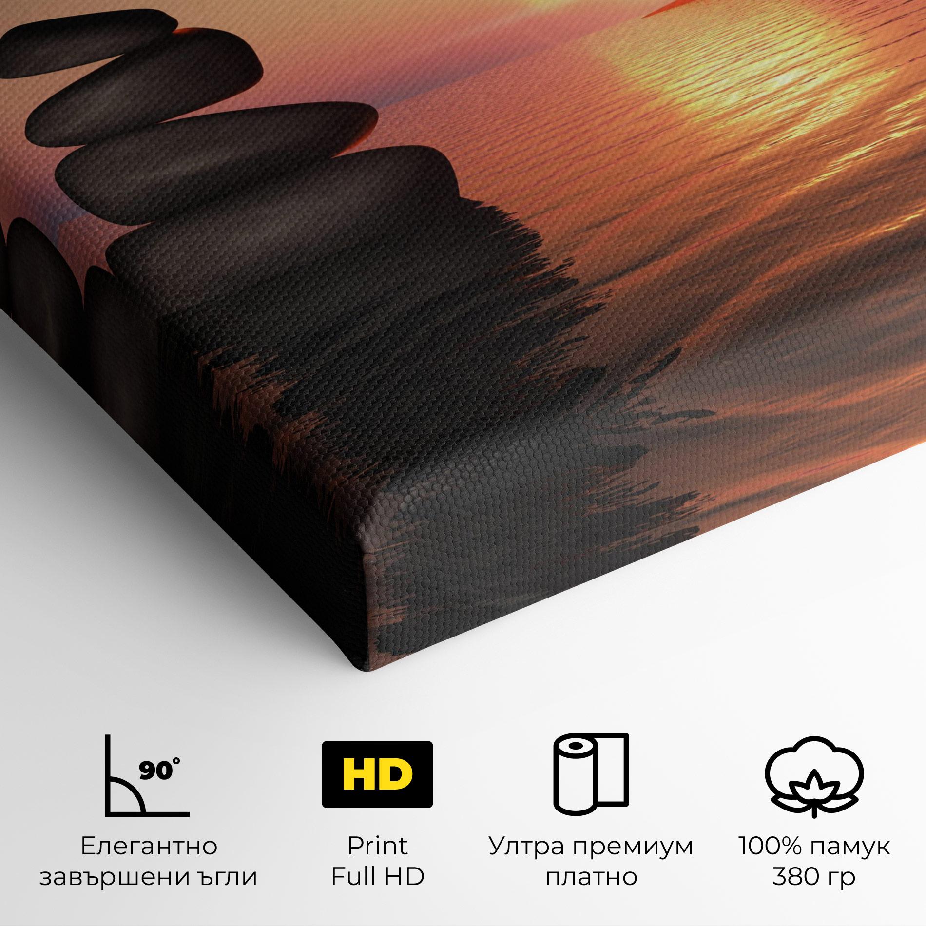 Картина на платно Peace And Sunset mockup 4