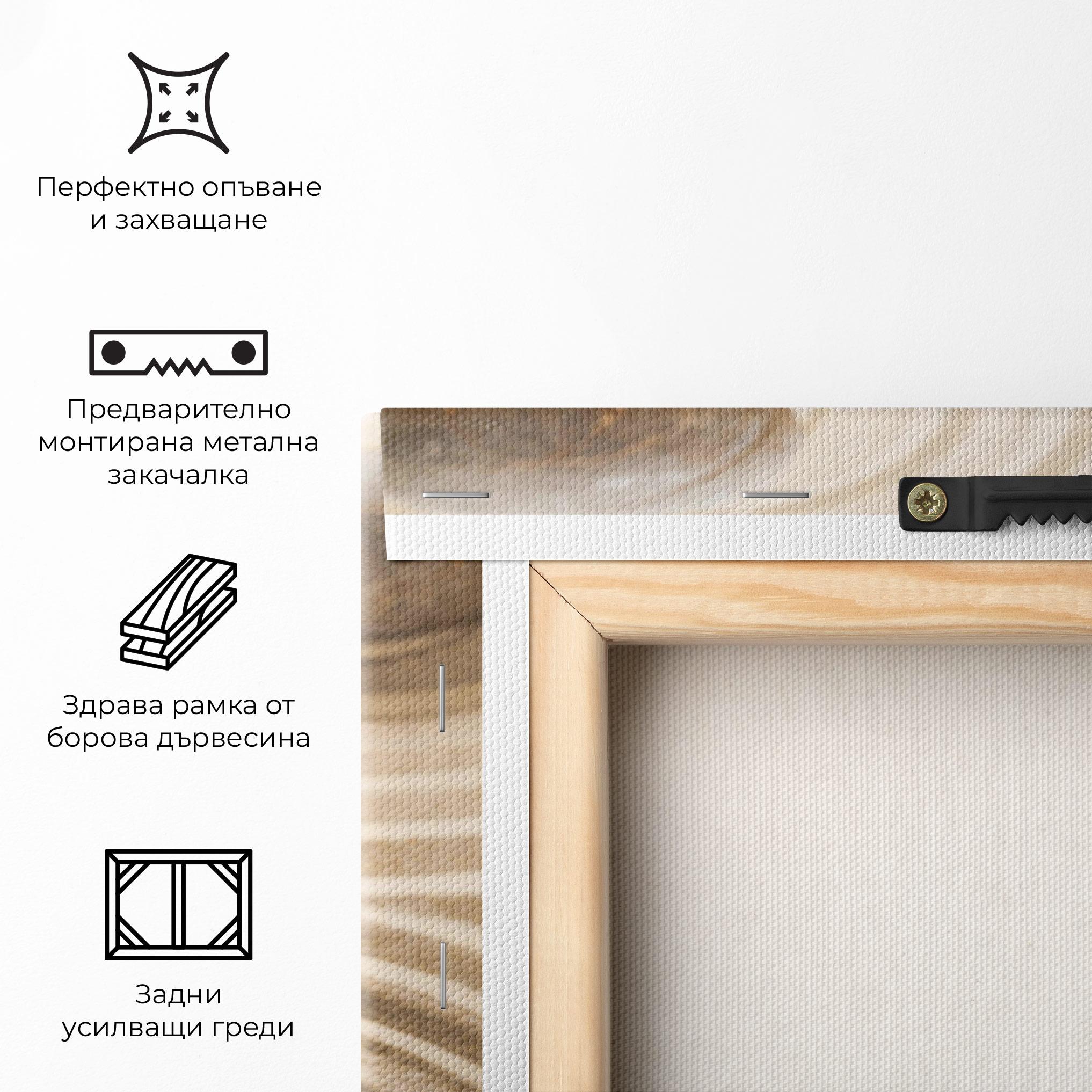 Картина на платно Meditation Cream Stone mockup 5