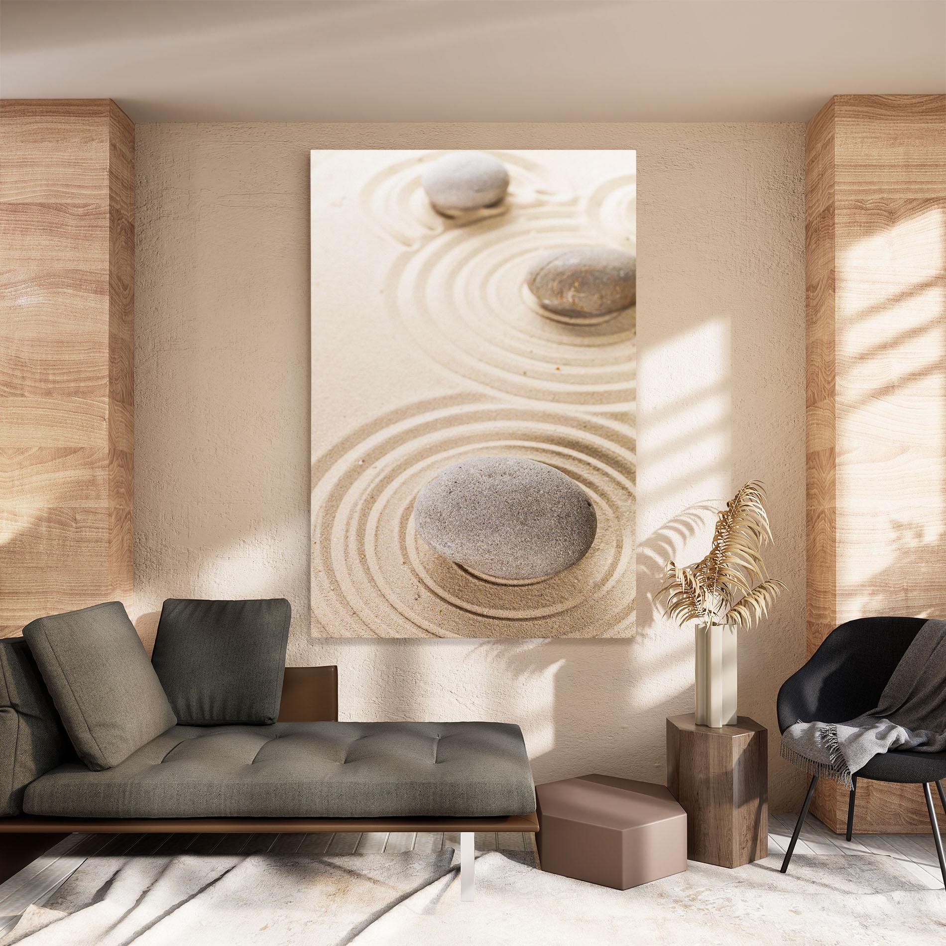 Картина на платно Meditation Cream Stone mockup 8