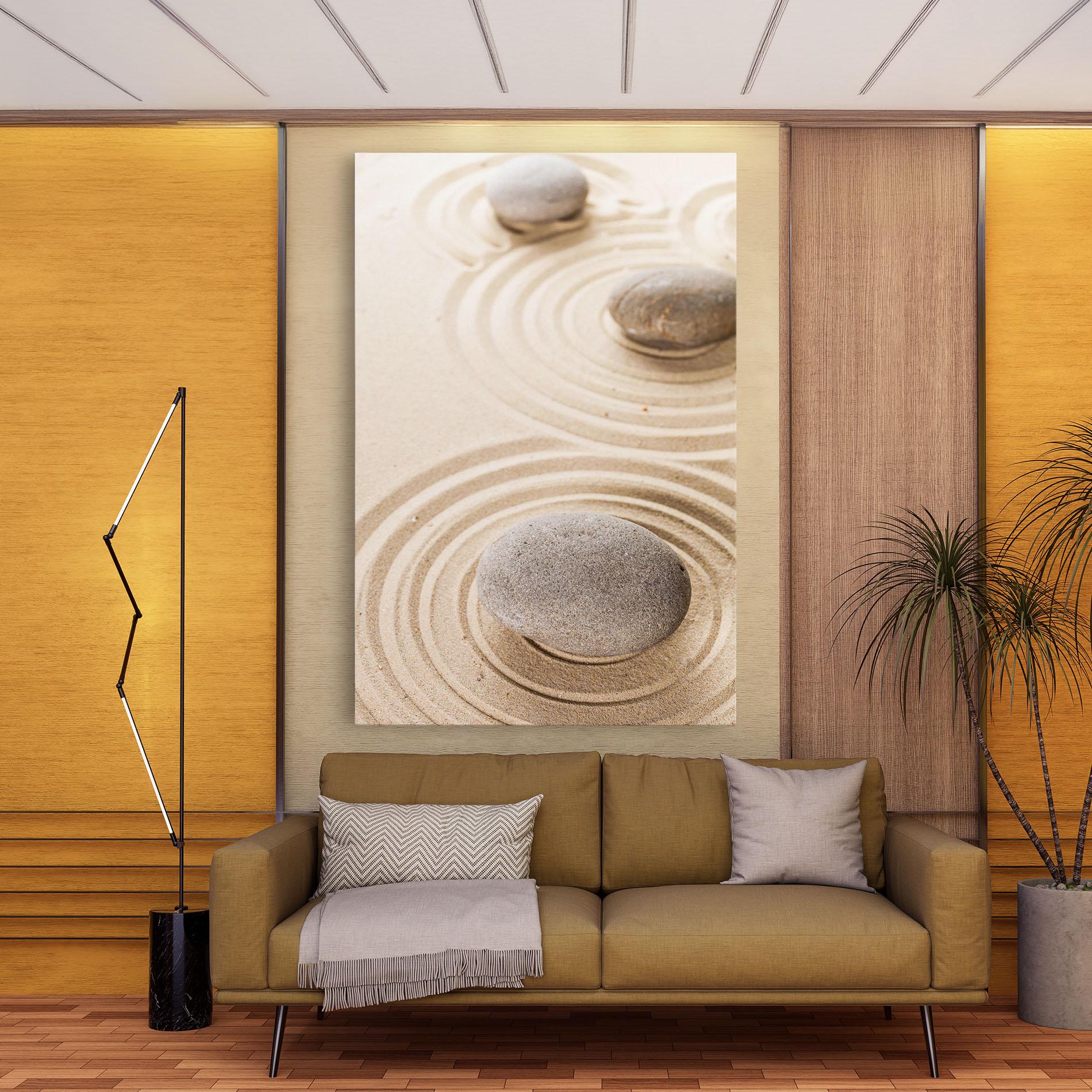 Картина на платно Meditation Cream Stone mockup 9