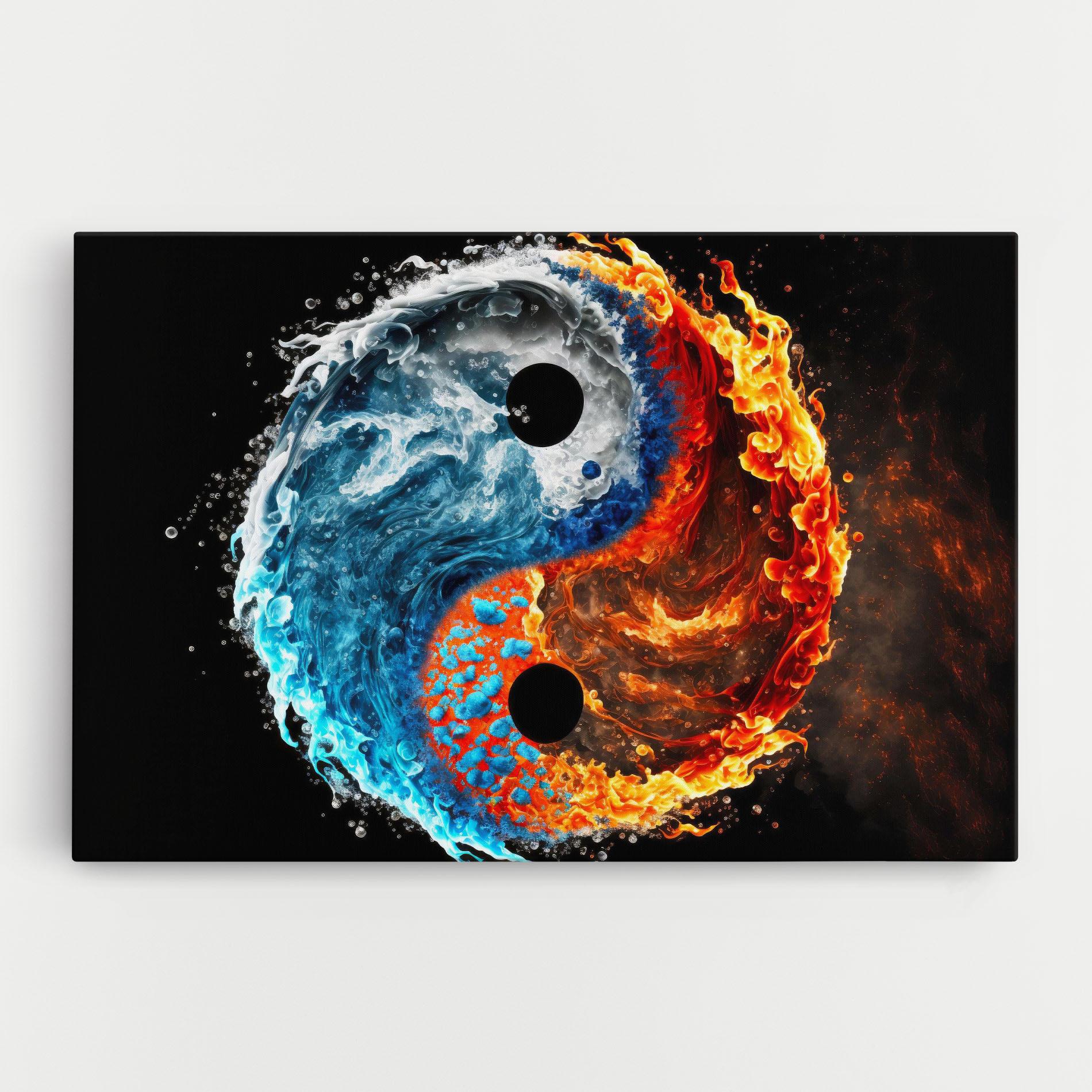Картина на платно Fire Water Yin Yang mockup 0