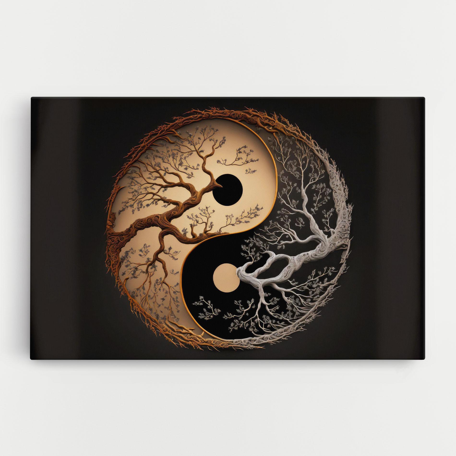 Картина на платно Old Tree Yinyang mockup 0