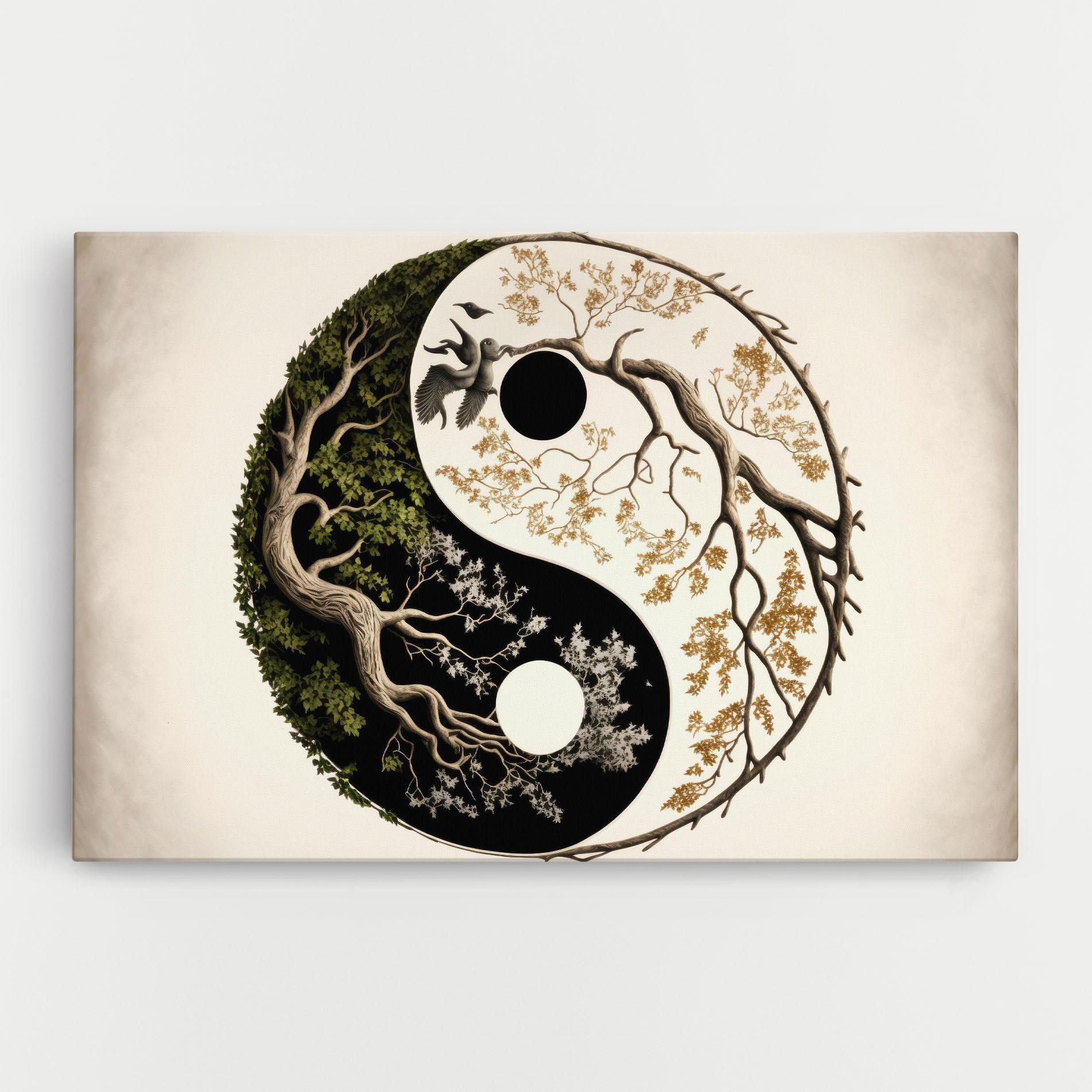 Картина на платно Tree Yinyang mockup 0