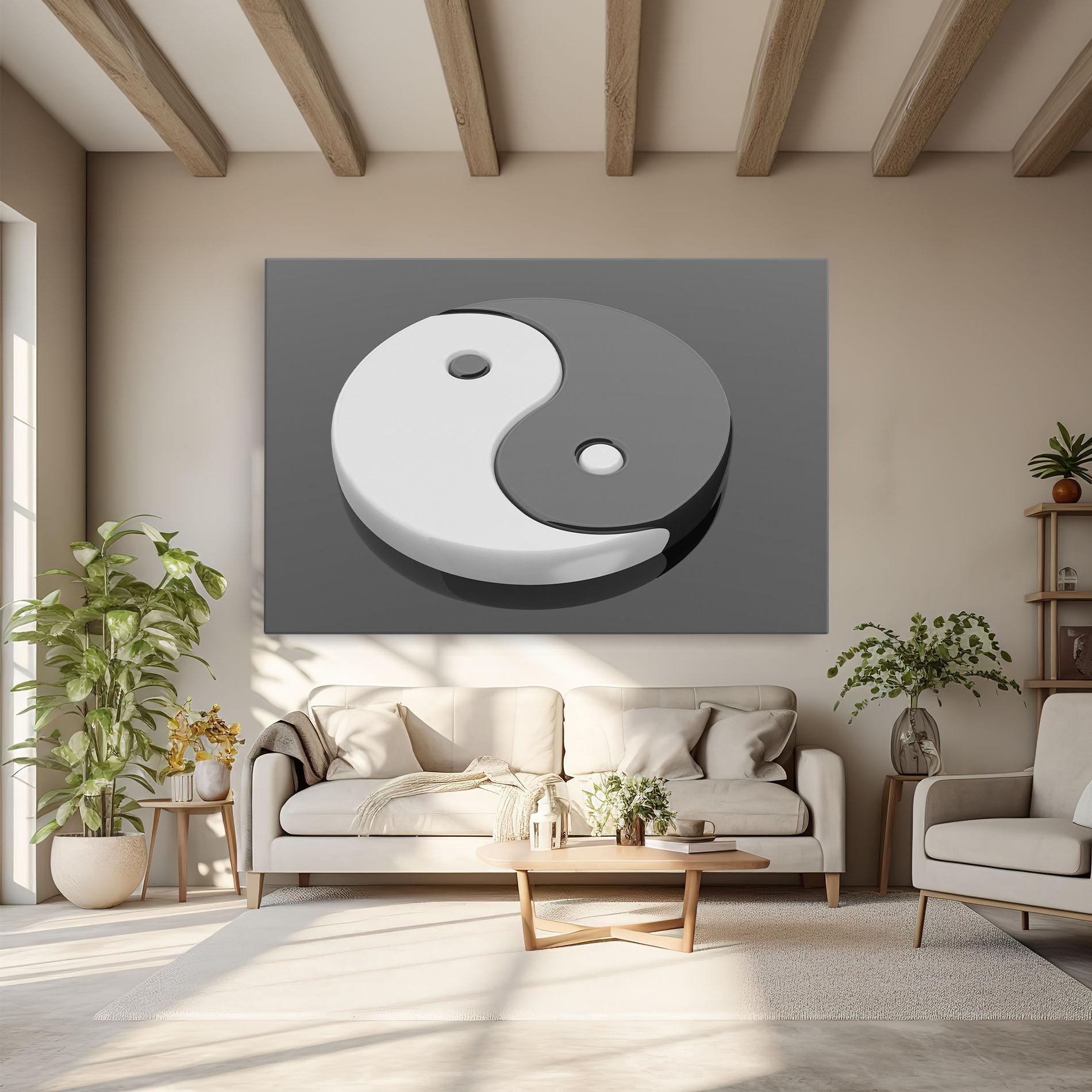 Картина на платно 3d Yinyang mockup 6