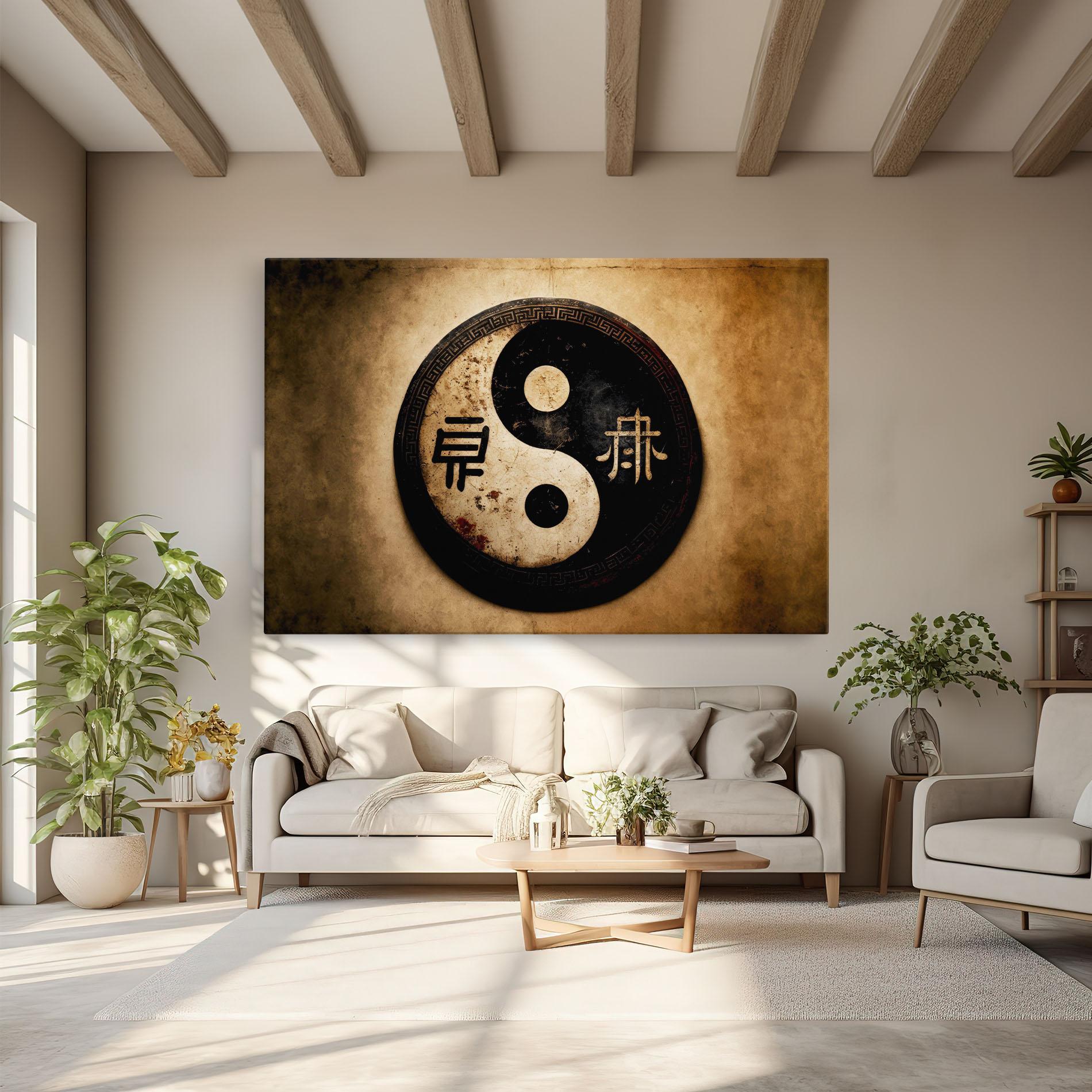 Картина на платно Chinese Yinyang mockup 6