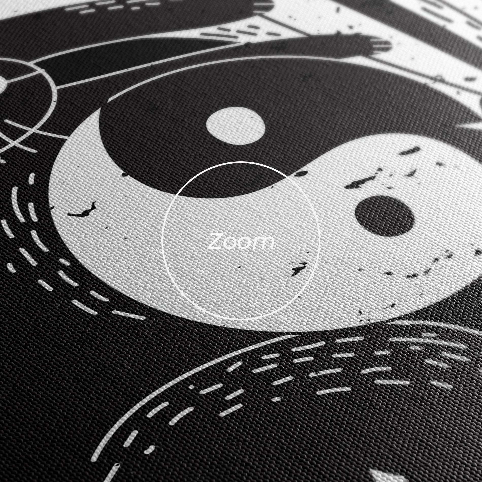 Картина на платно Bunny Yinyang mockup 3