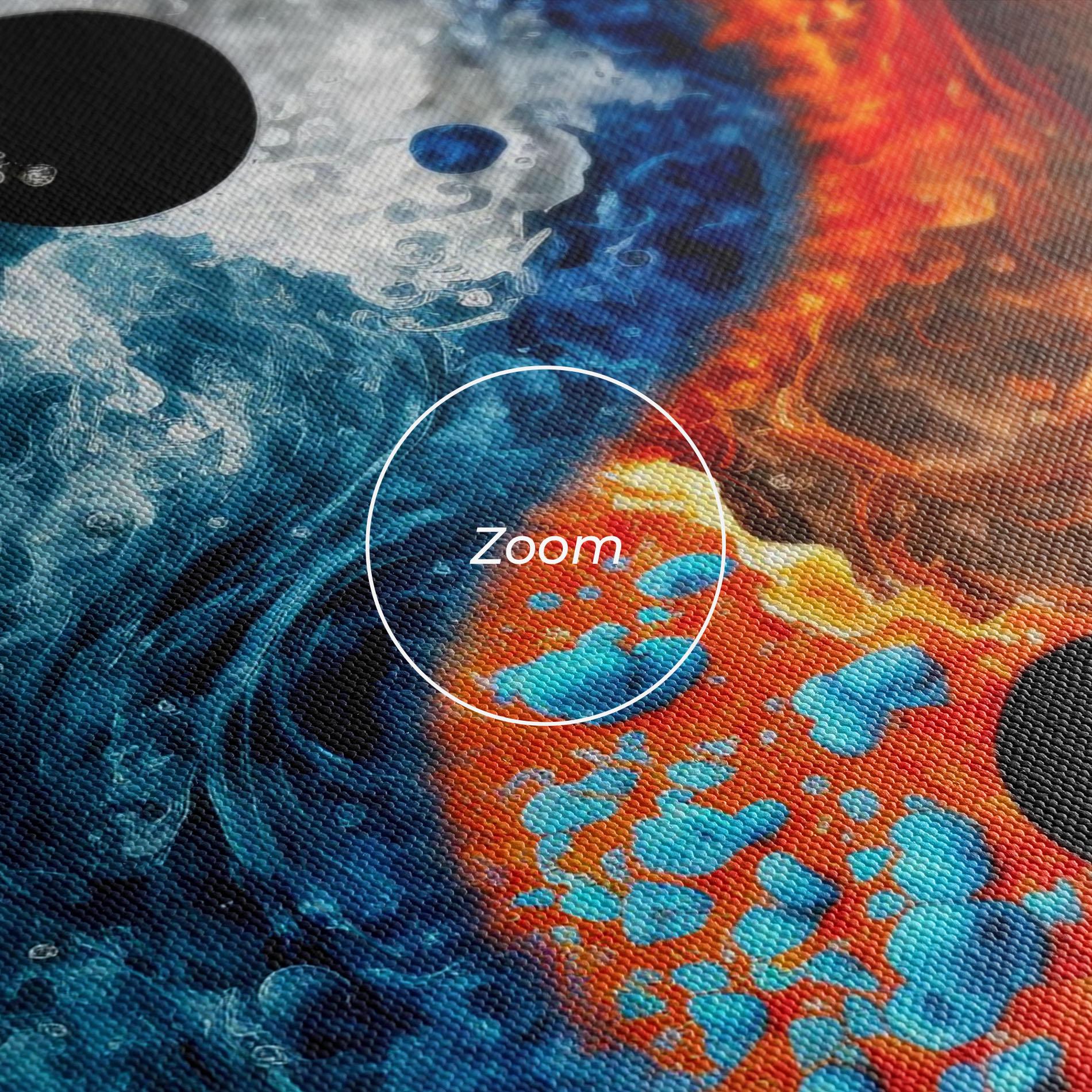 Картина на платно Fire Water Yin Yang mockup 3