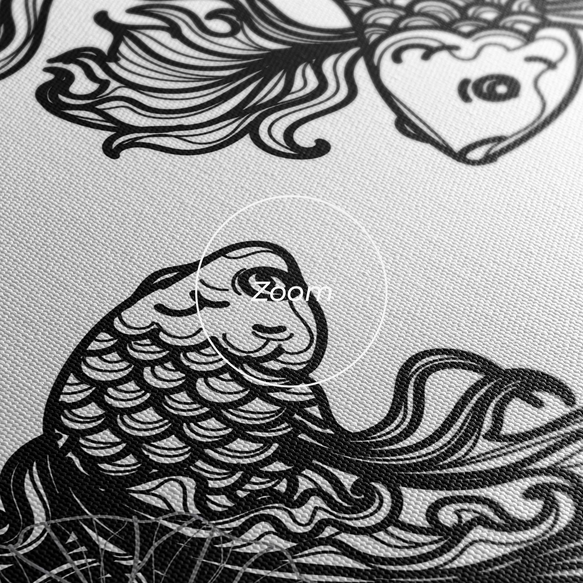 Картина на платно Fish Yinyang mockup 3