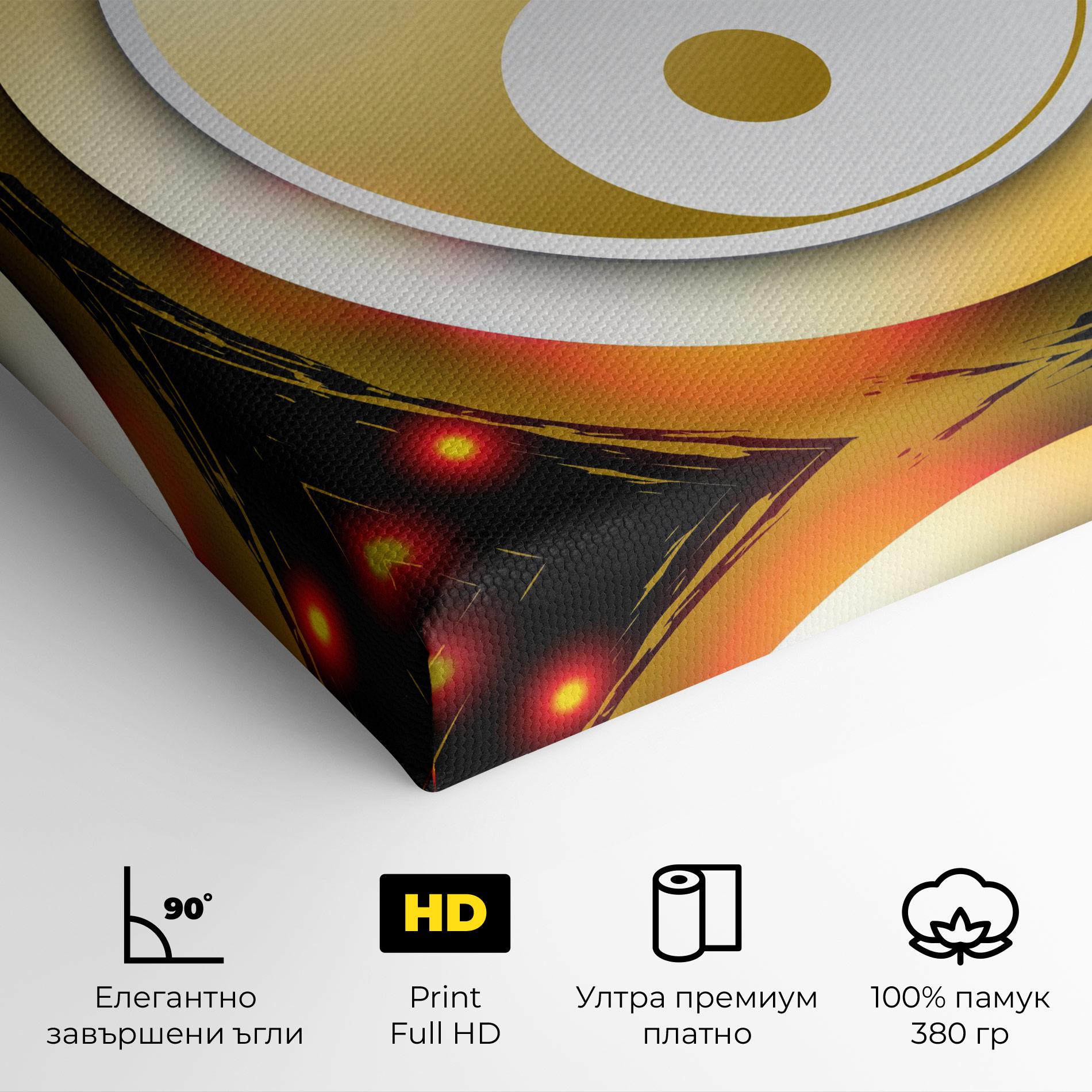 Картина на платно Gold Light Yinyang mockup 4
