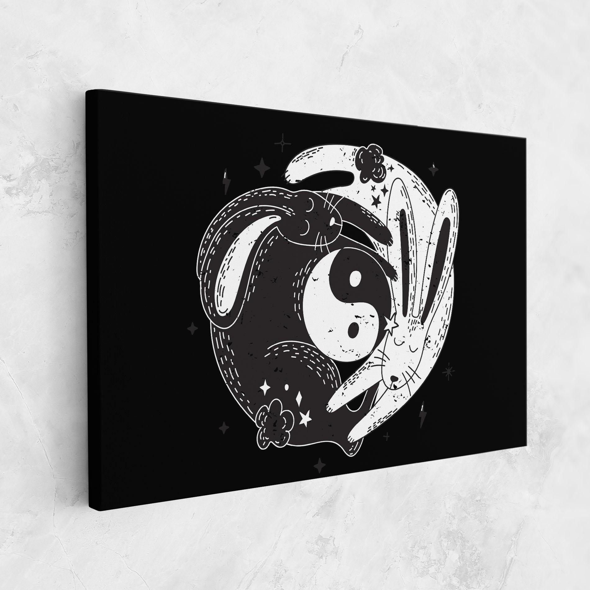 Картина на платно Bunny Yinyang mockup 1