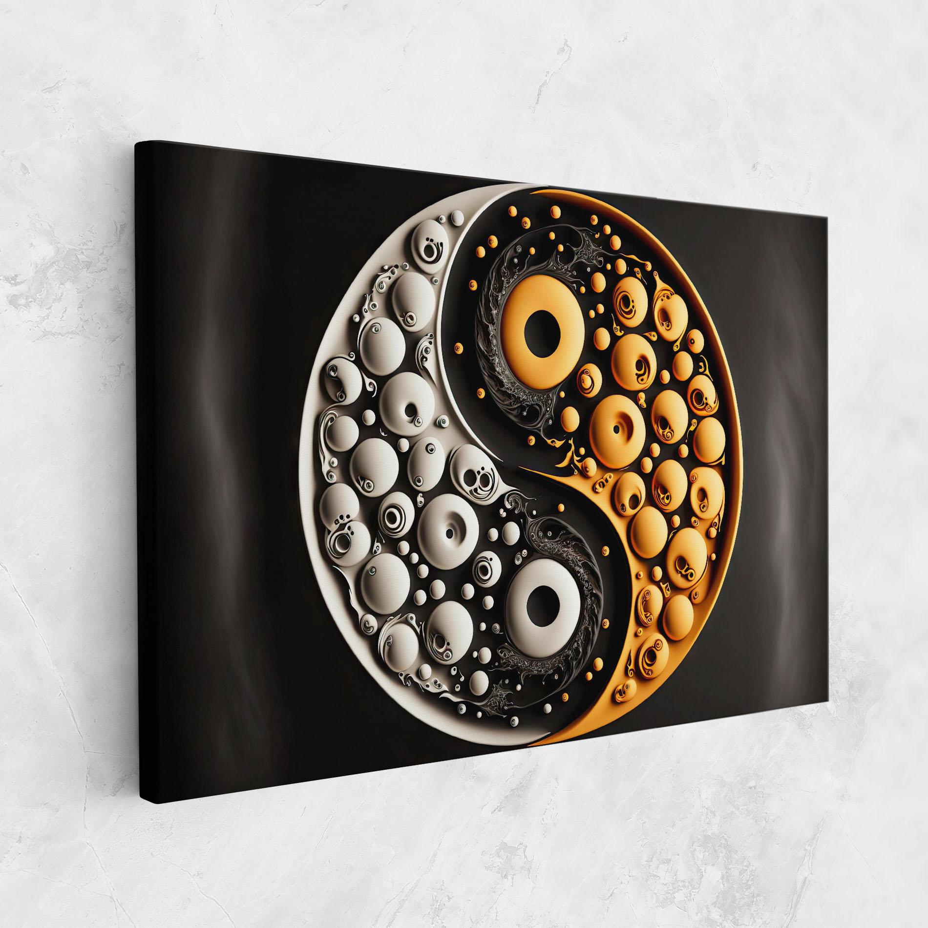 Картина на платно Cream Balls Yinyang mockup 1