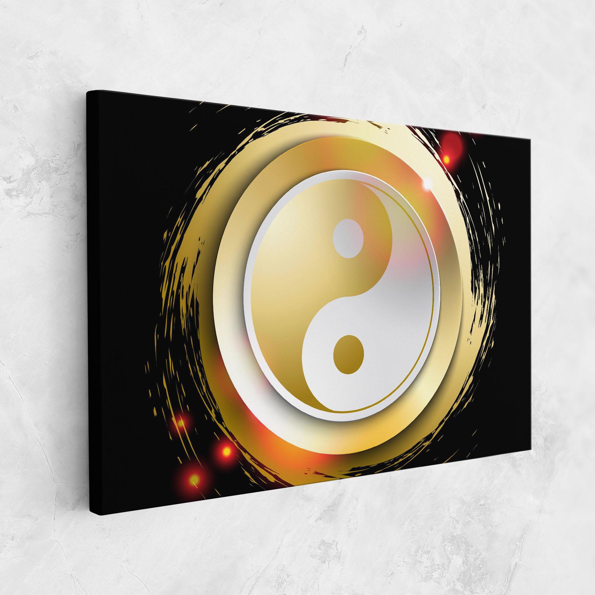 Картина на платно Gold Light Yinyang mockup 1