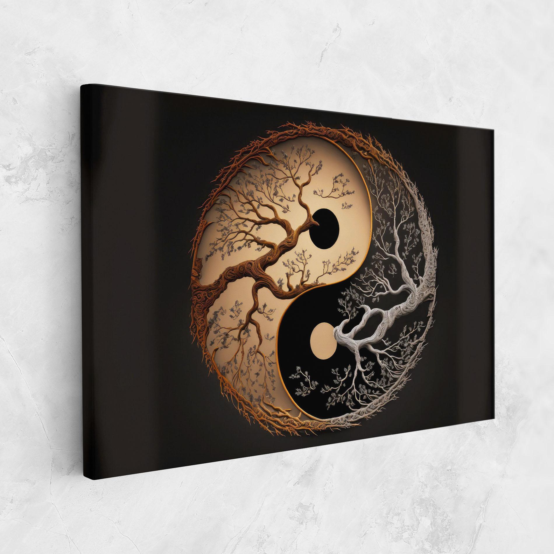 Картина на платно Old Tree Yinyang mockup 1