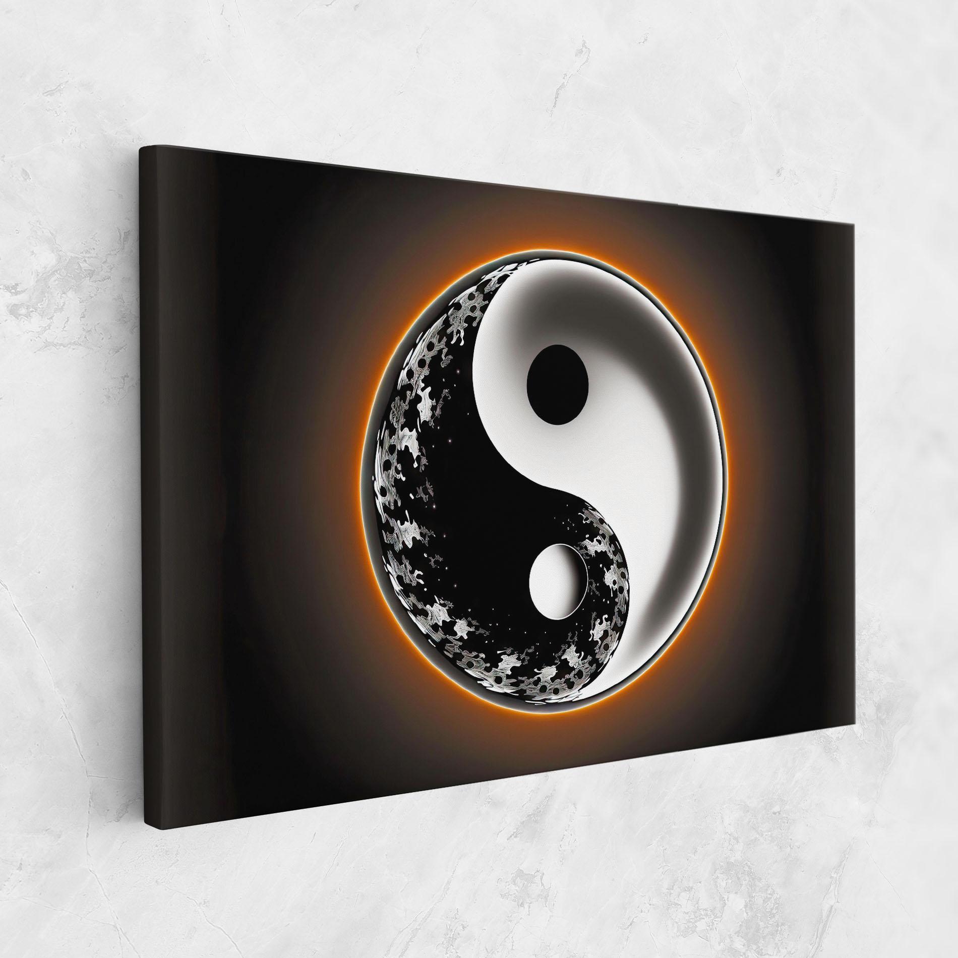Картина на платно Purple Light Yinyang mockup 1