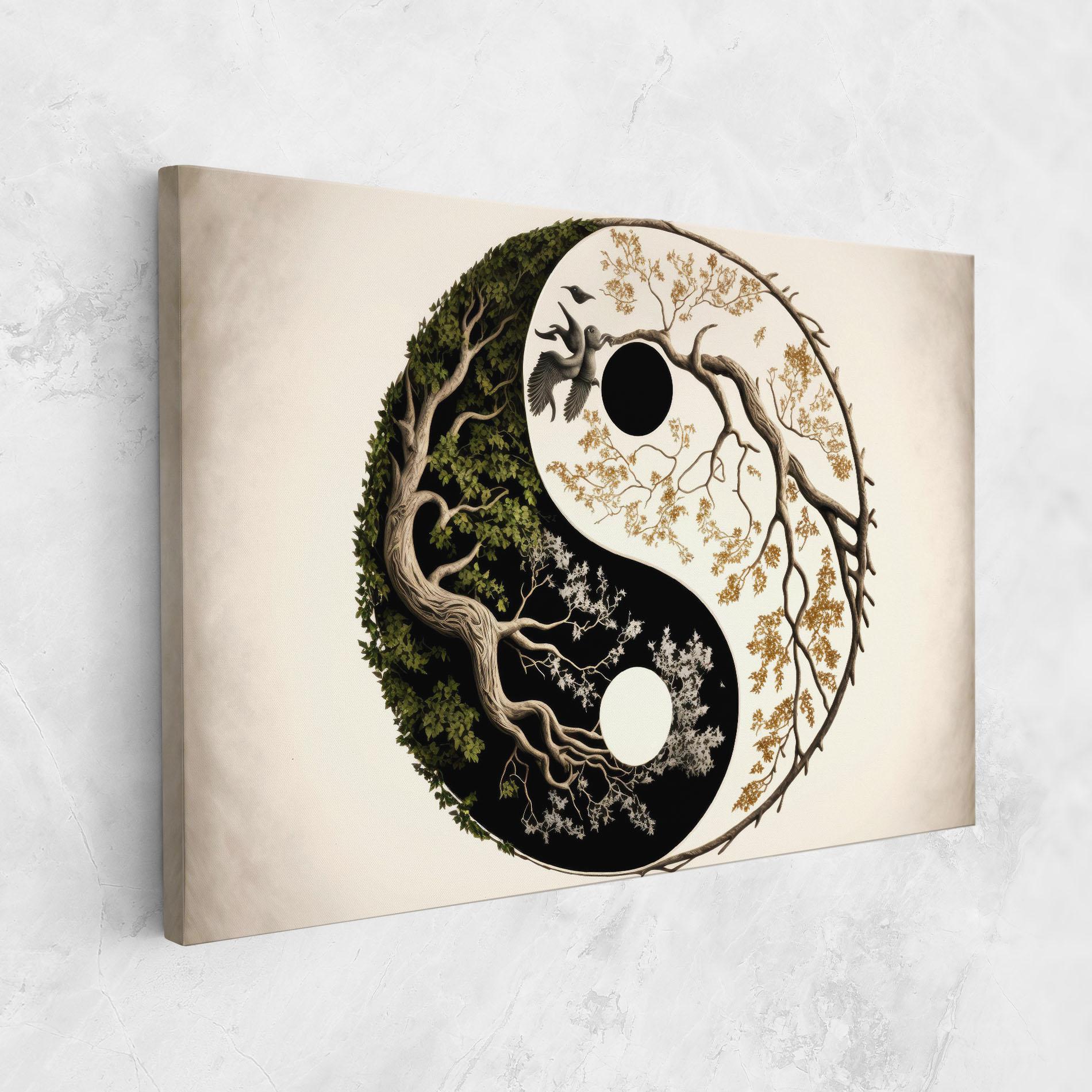 Картина на платно Tree Yinyang mockup 1