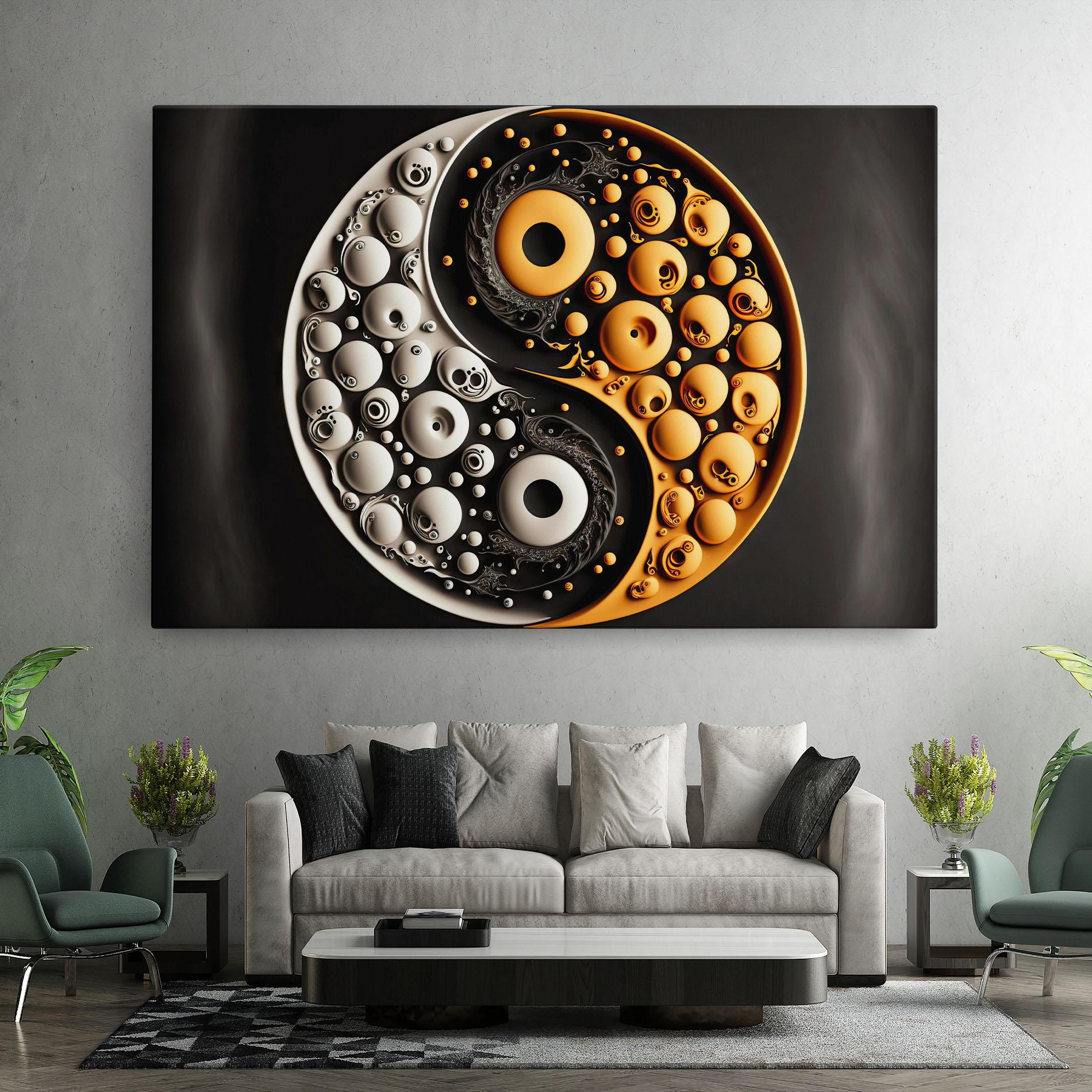 Картина на платно Cream Balls Yinyang mockup 7