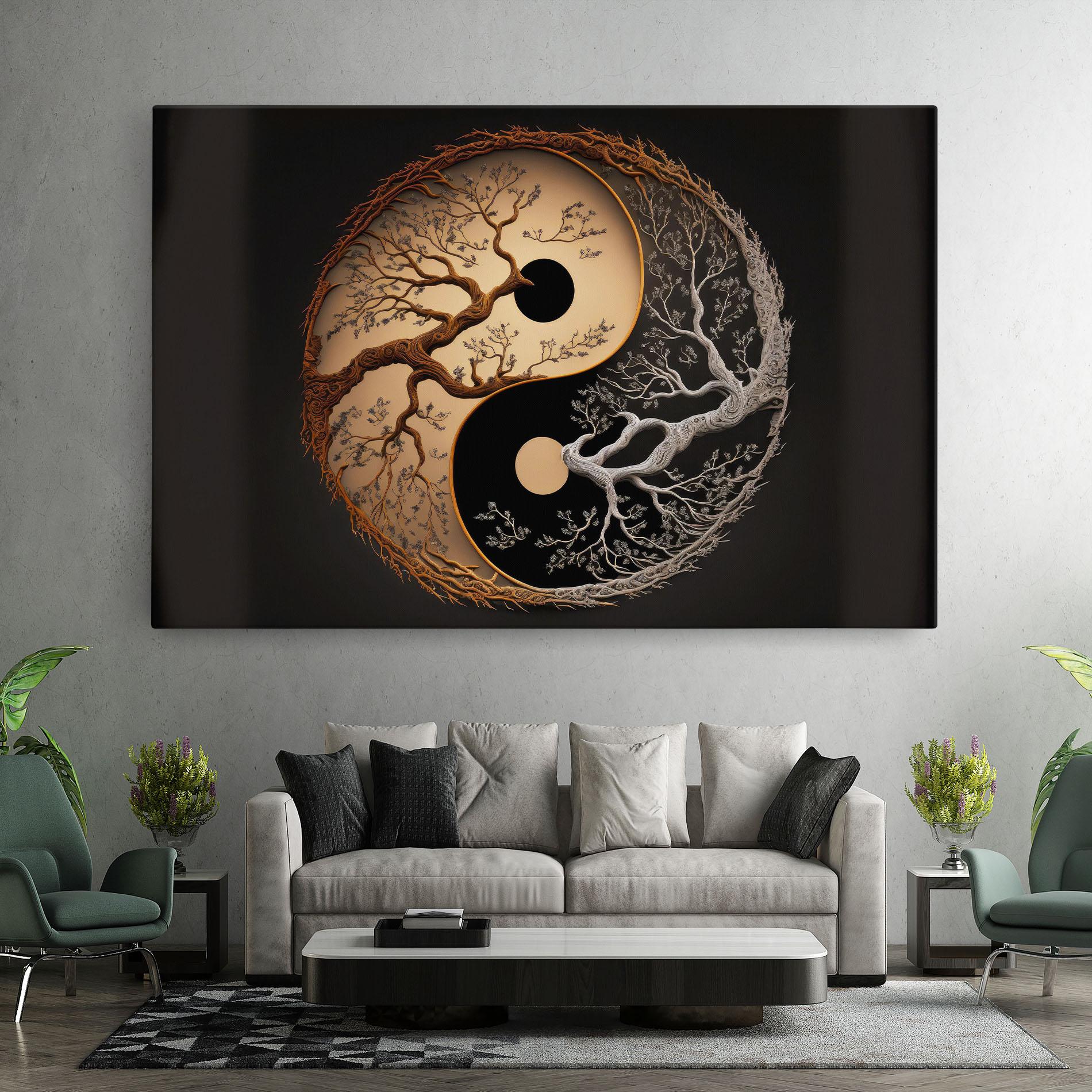 Картина на платно Old Tree Yinyang mockup 7