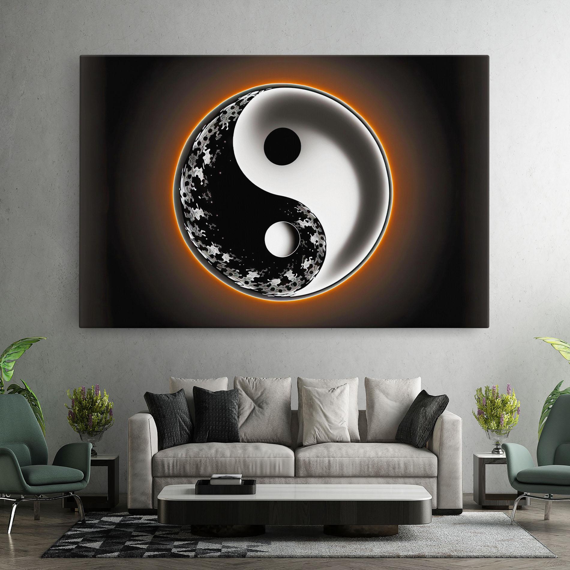 Картина на платно Purple Light Yinyang mockup 7