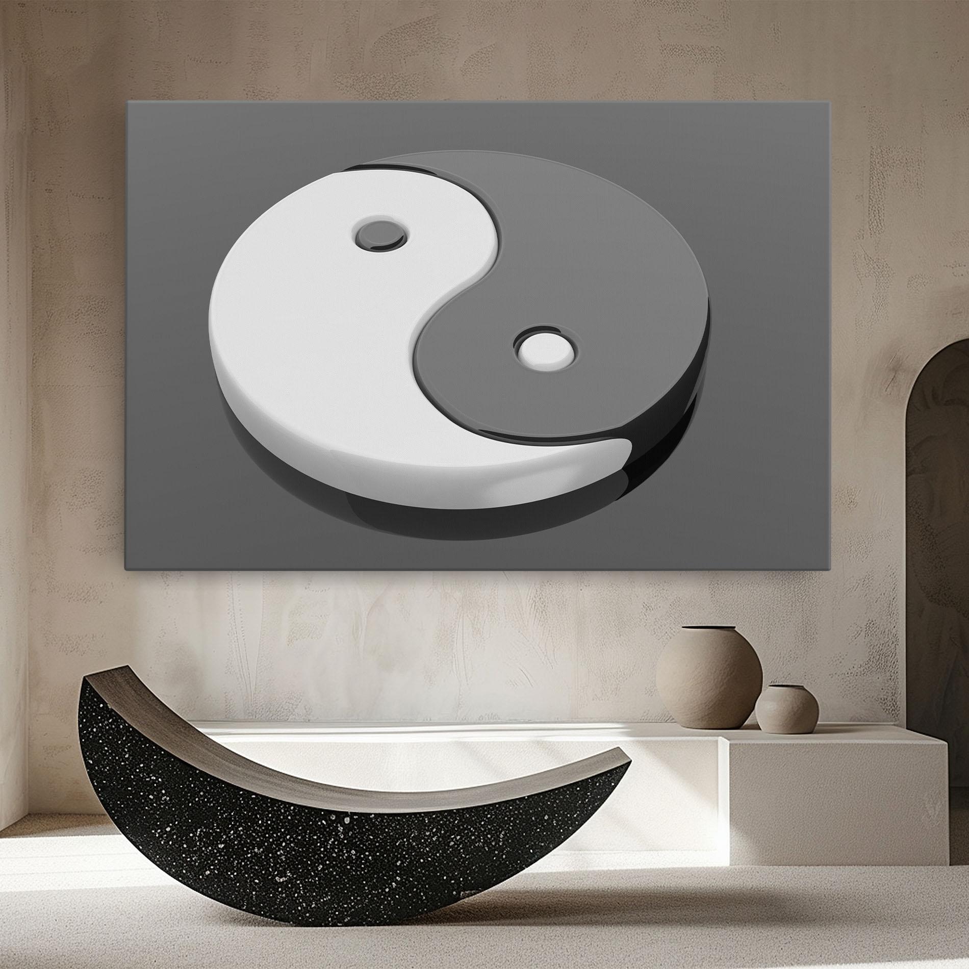 Картина на платно 3d Yinyang mockup 8