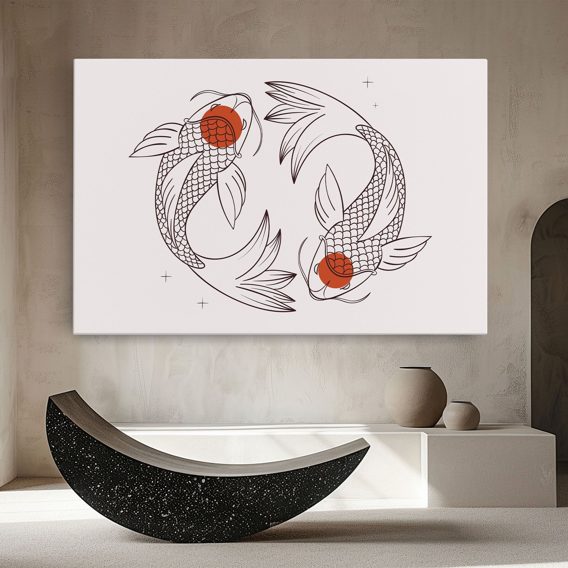 Koi Yinyang Art mockup 8