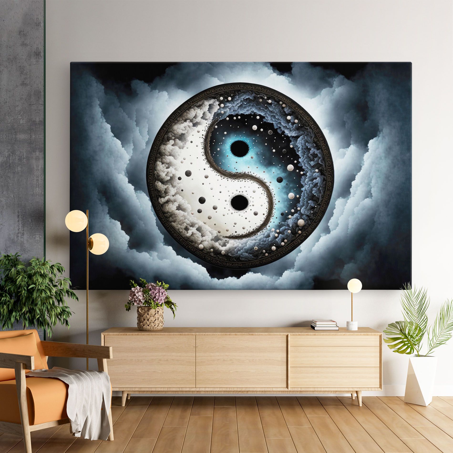 Black Blue Yinyang mockup 9
