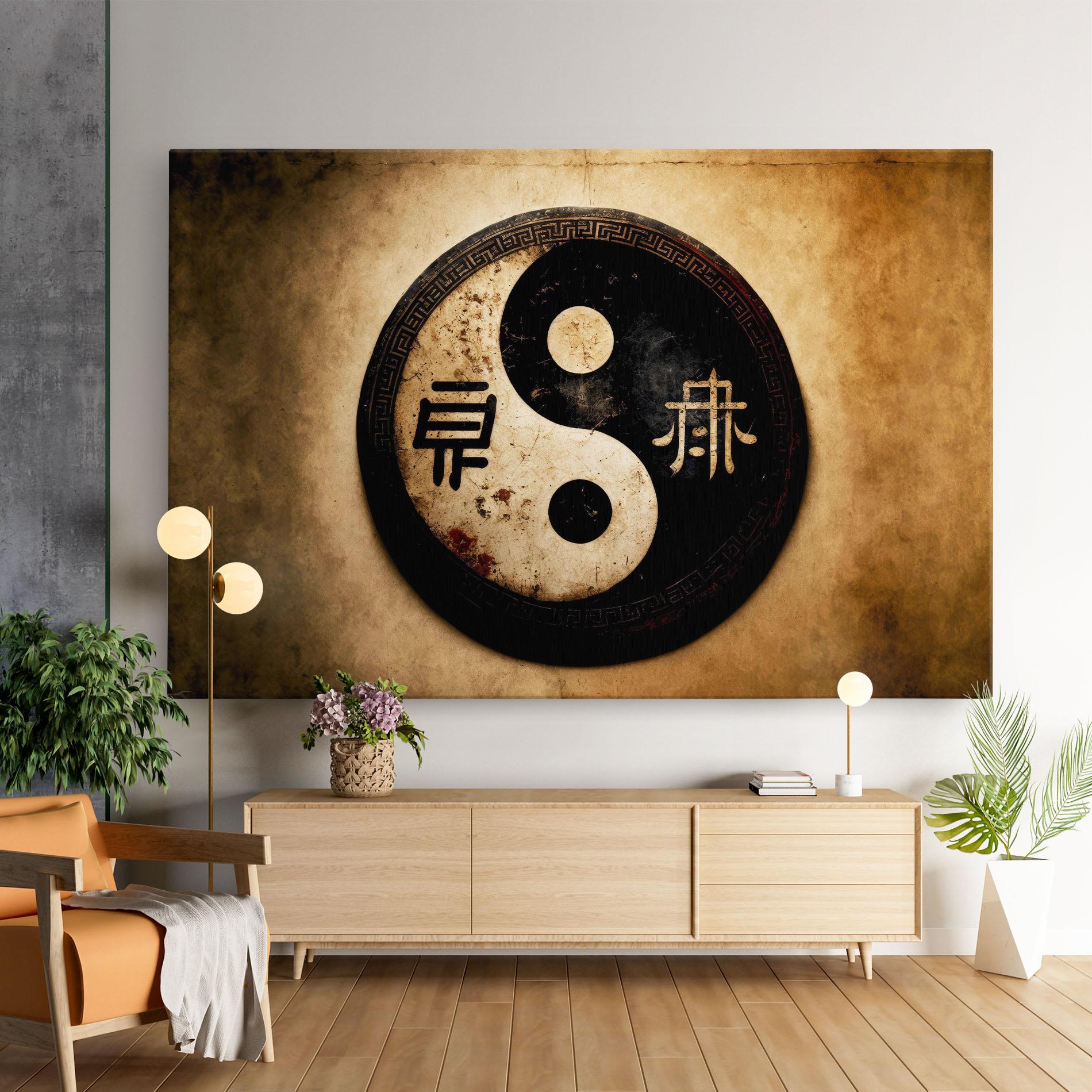 Картина на платно Chinese Yinyang mockup 9