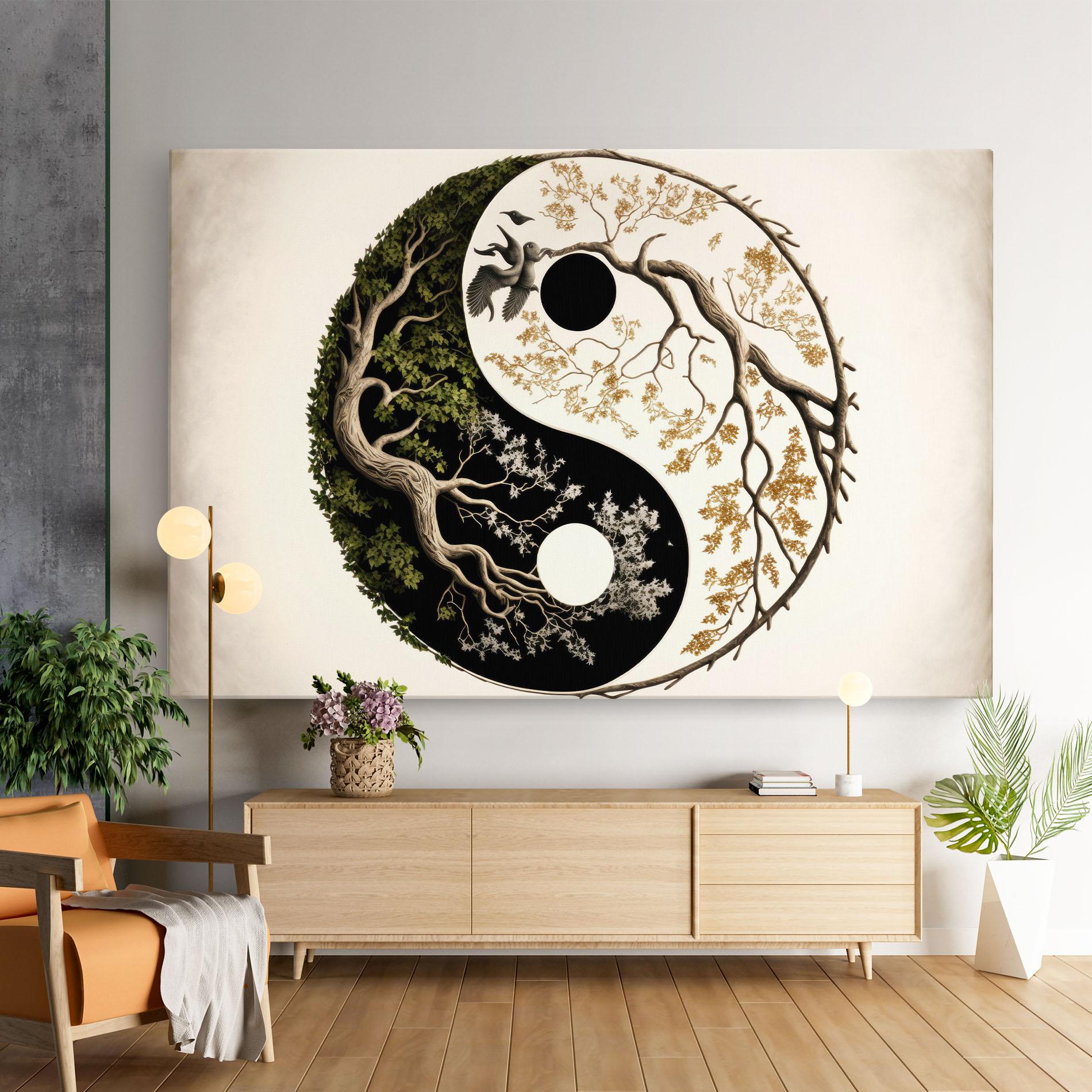 Картина на платно Tree Yinyang mockup 9