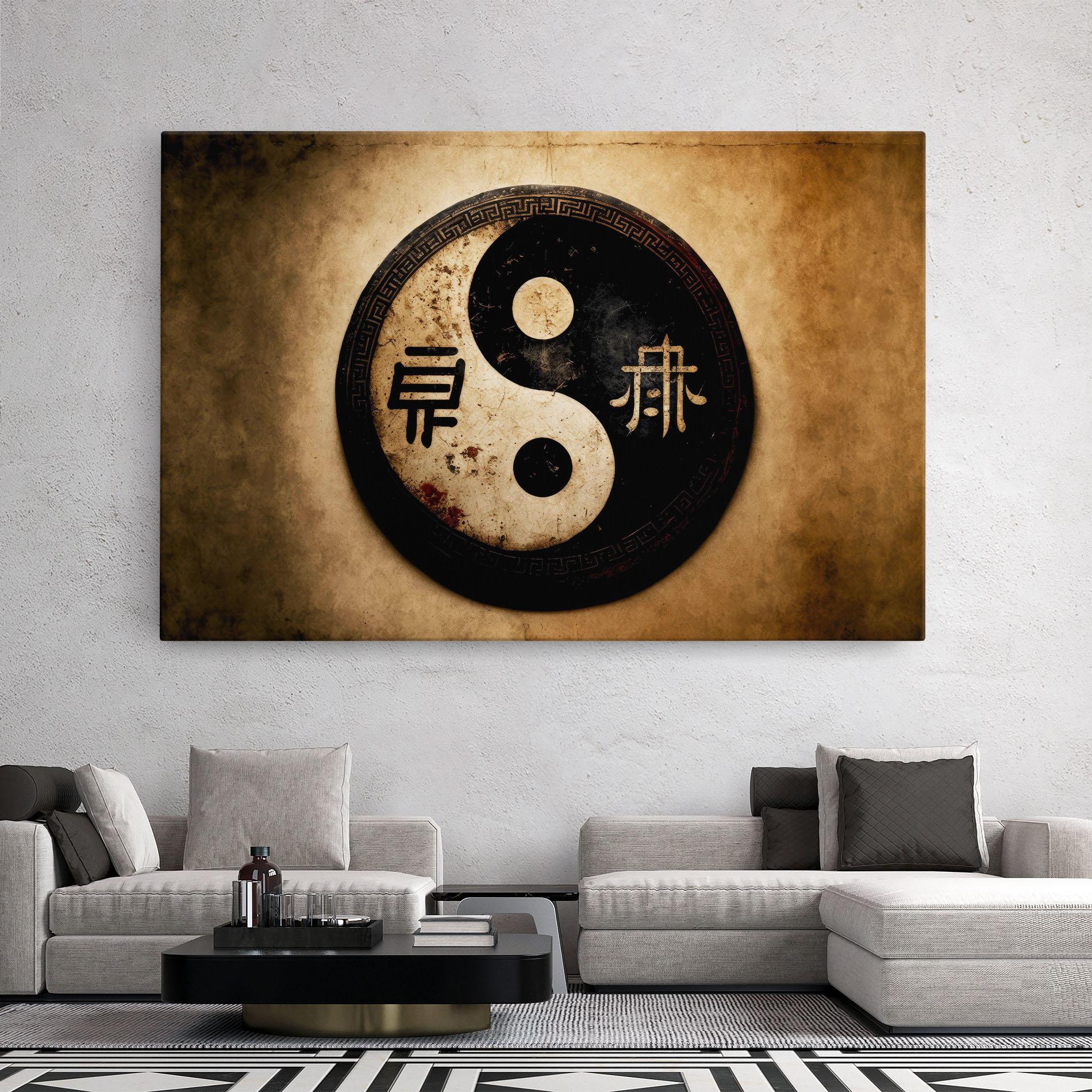 Картина на платно Chinese Yinyang mockup 2