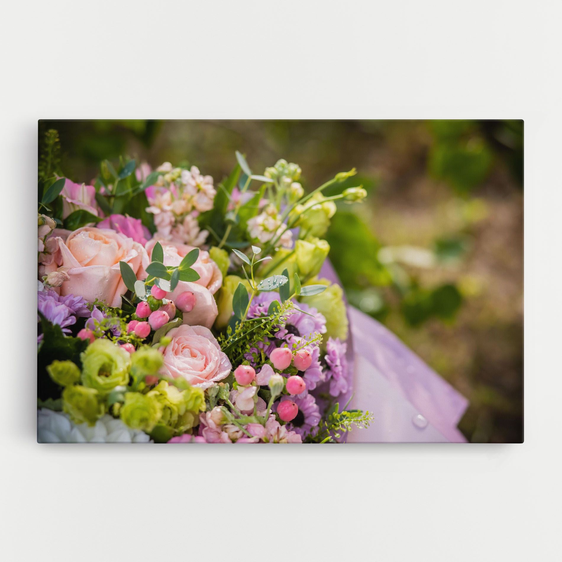 Green Pink Bouquet mockup 0