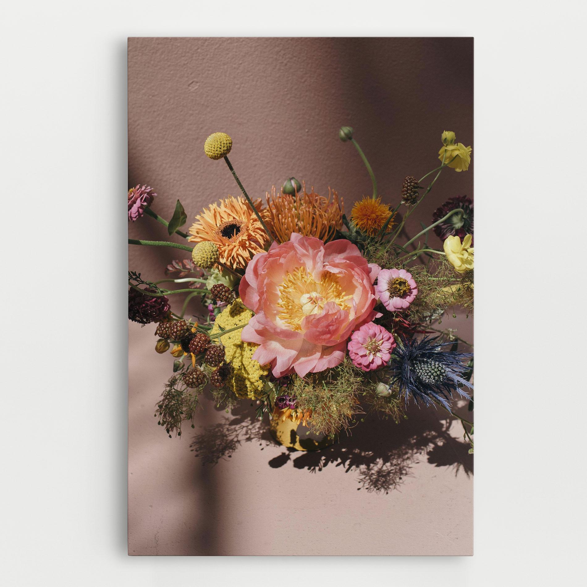 Картина на платно Pastel Orange Bouquet mockup 0