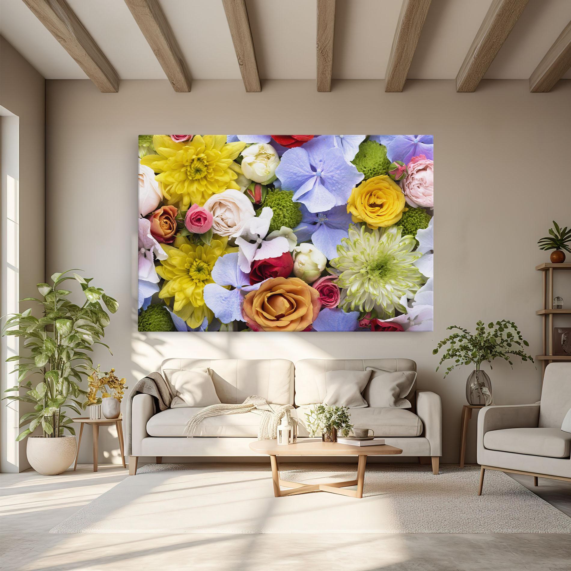 Картина на платно Color Mix Flower Bouquet mockup 6