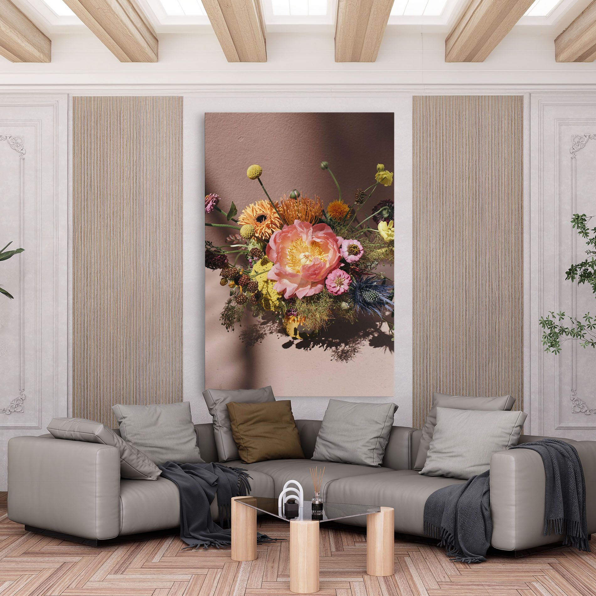 Pastel Orange Bouquet mockup 6
