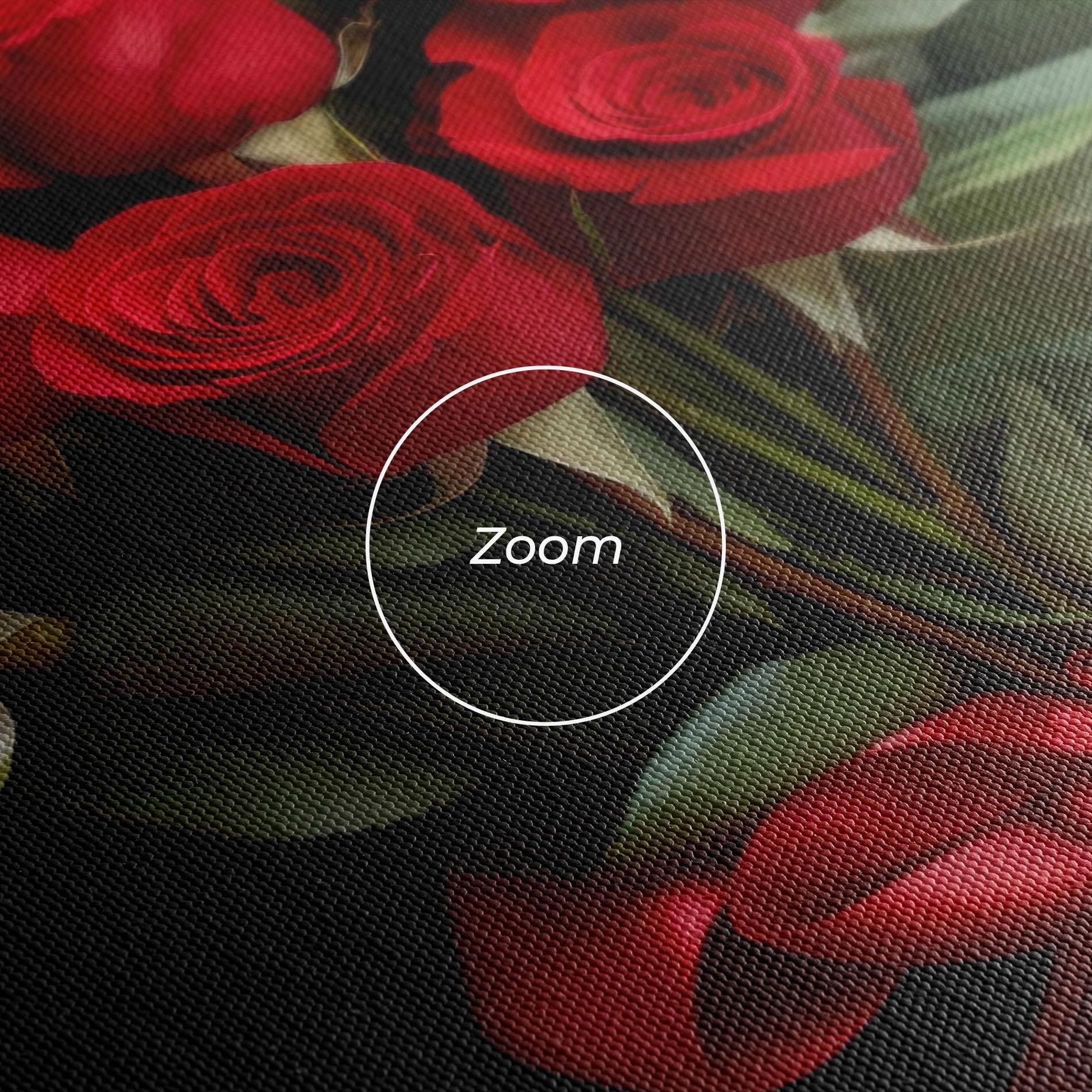 Картина на платно Beautiful Red Roses Bouquet mockup 3