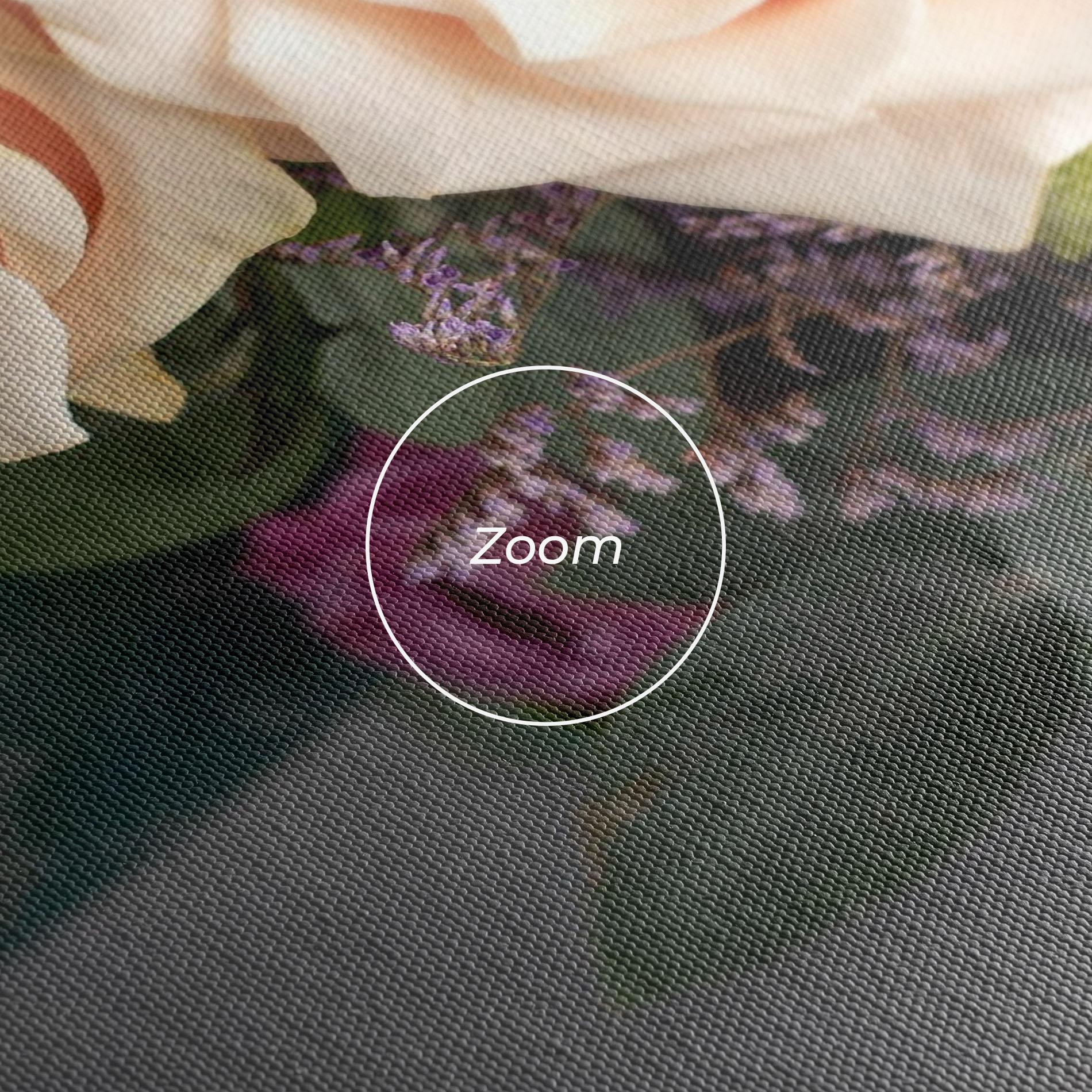 Картина на платно Cream Purple Bouquet mockup 3