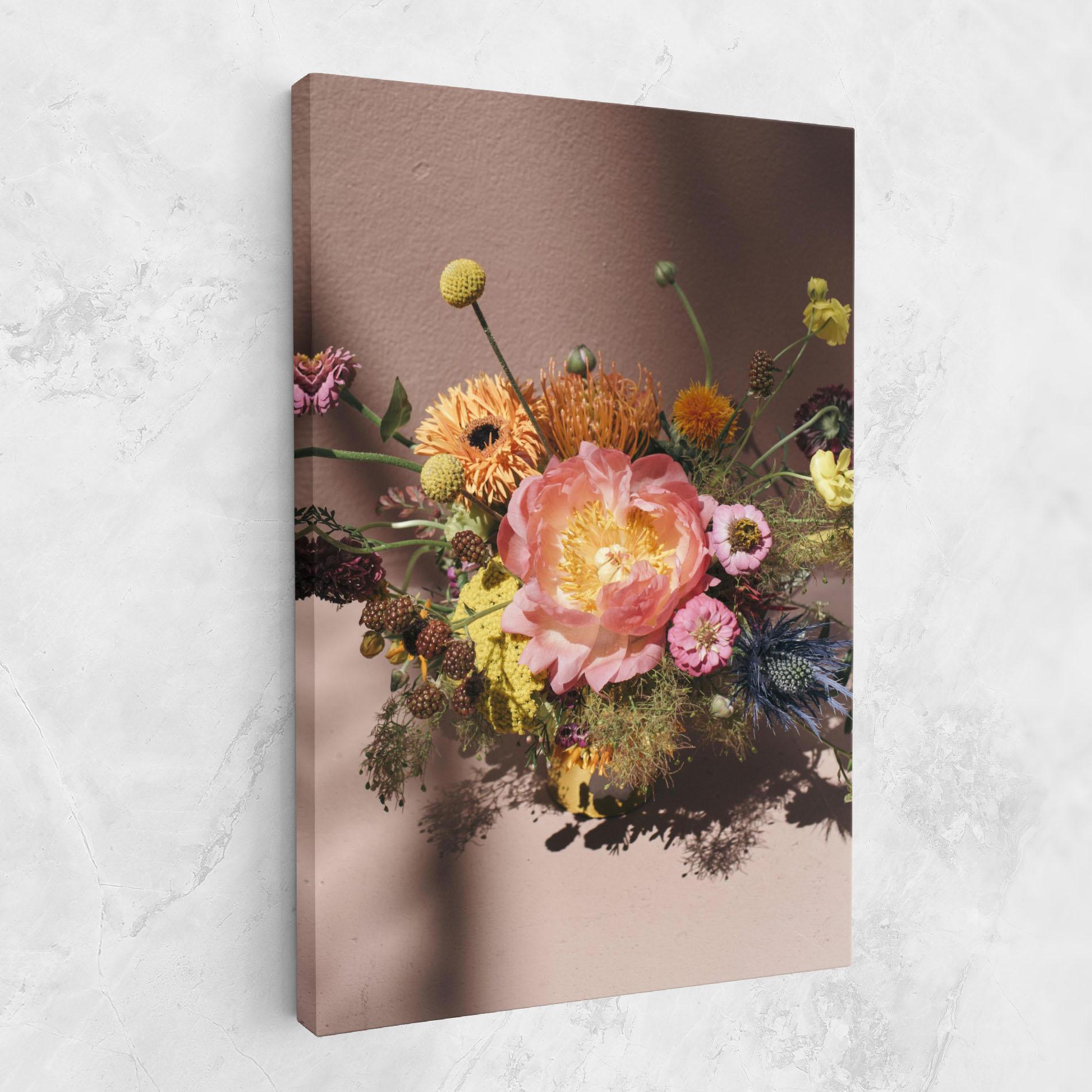 Картина на платно Pastel Orange Bouquet mockup 1
