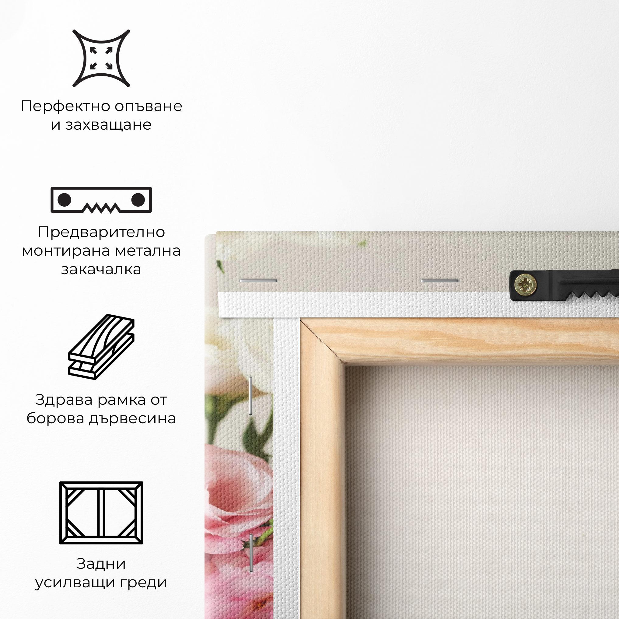 Картина на платно Cute Pink Flowers mockup 5