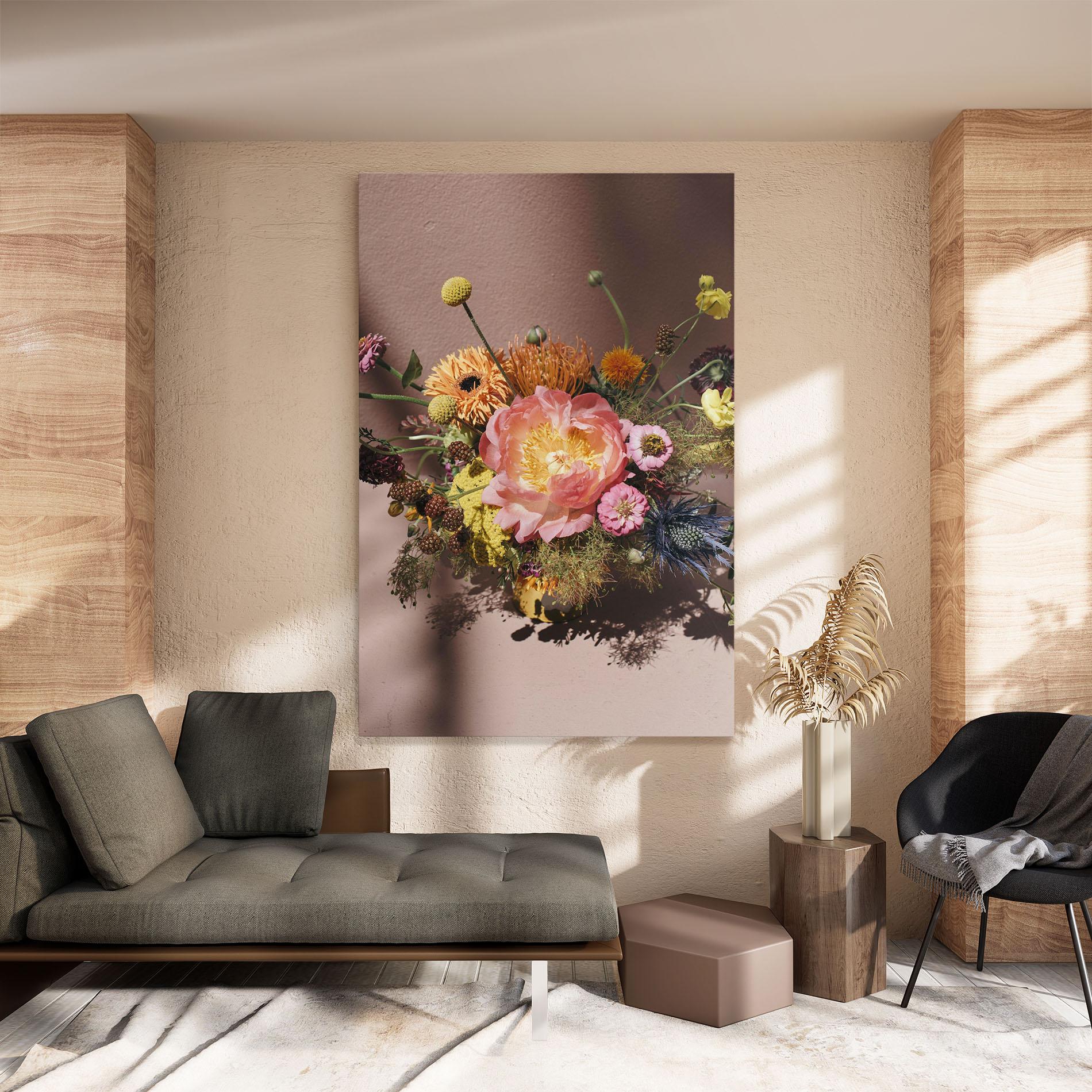 Картина на платно Pastel Orange Bouquet mockup 8