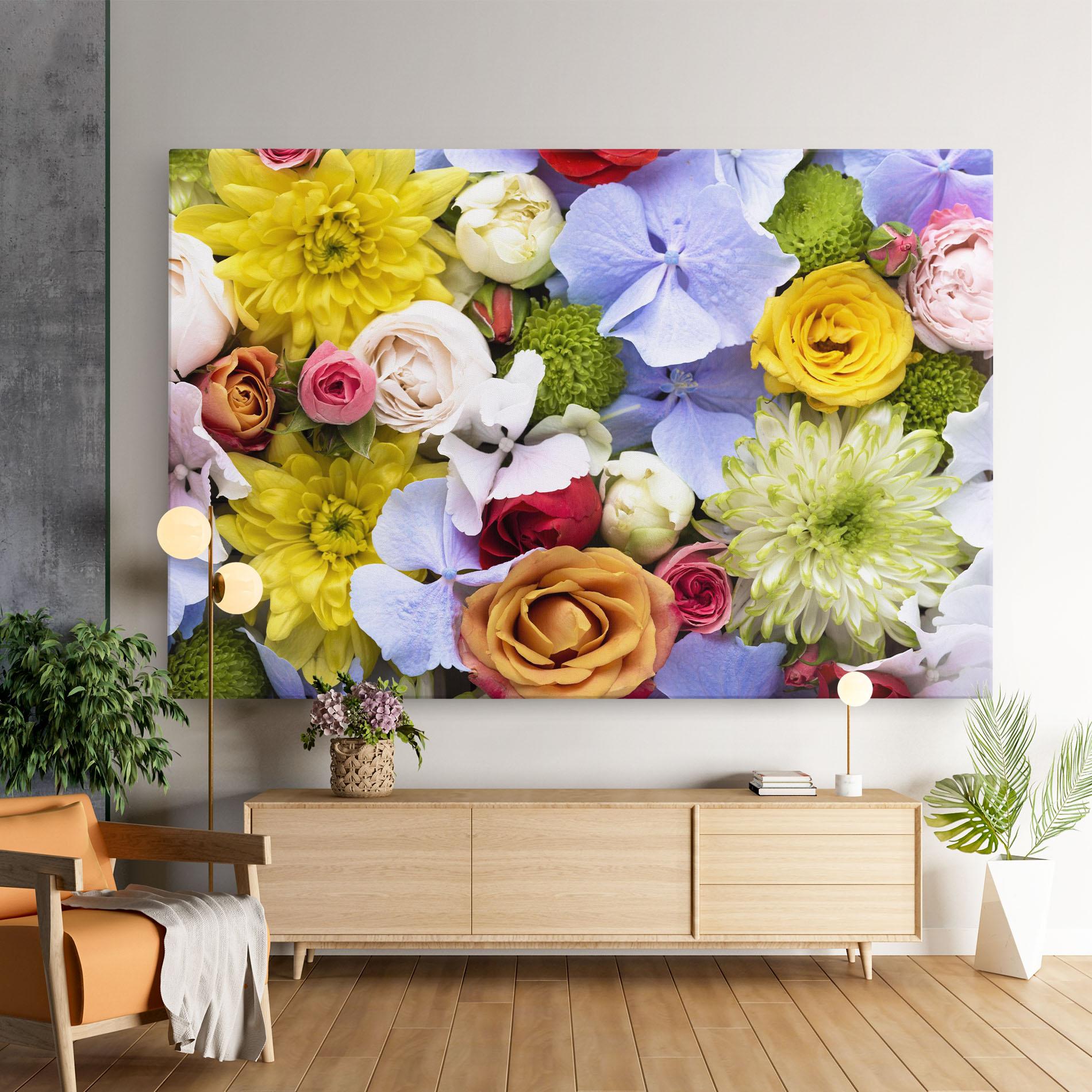 Картина на платно Color Mix Flower Bouquet mockup 9