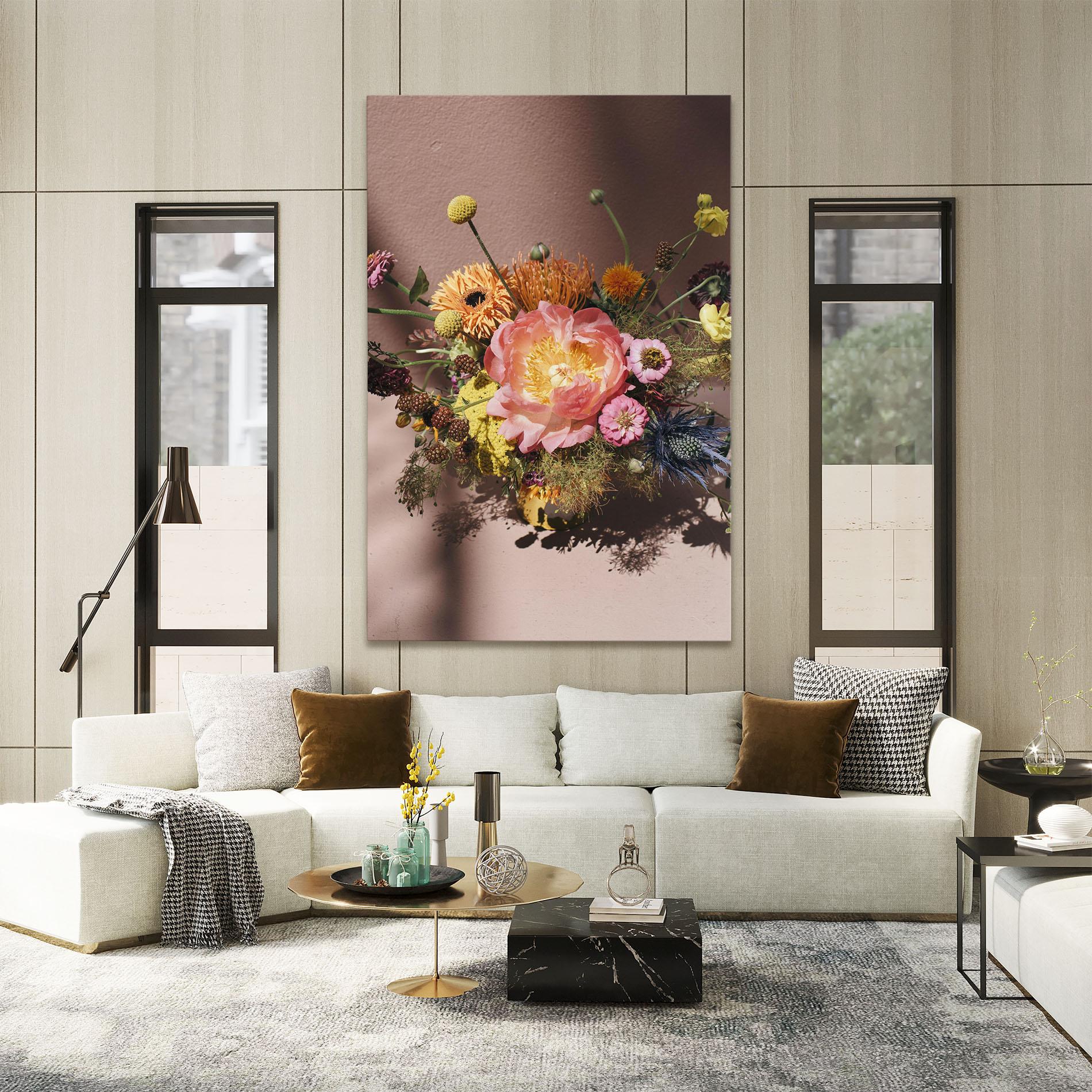 Картина на платно Pastel Orange Bouquet mockup 2