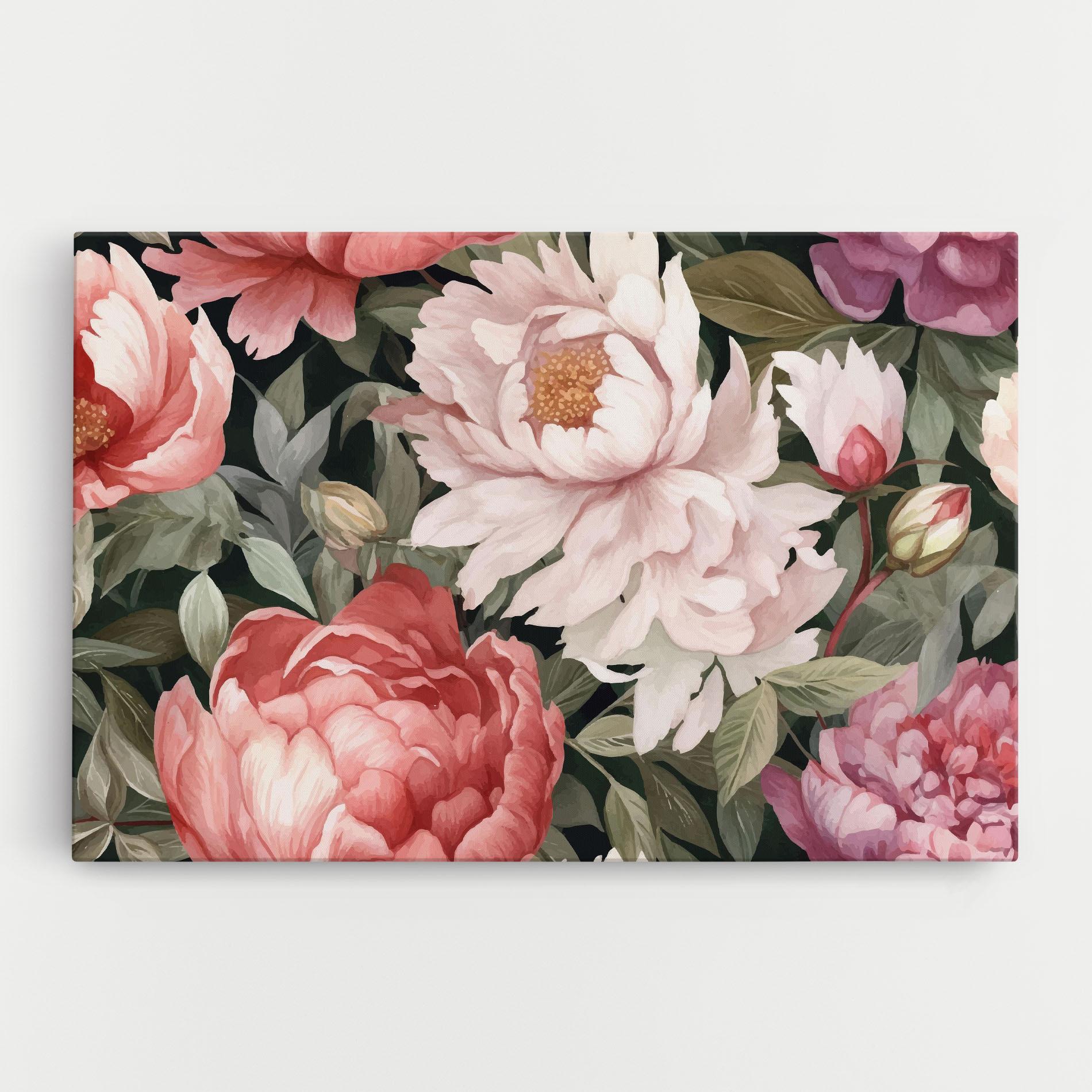 Картина на платно Light Peony Art mockup 0