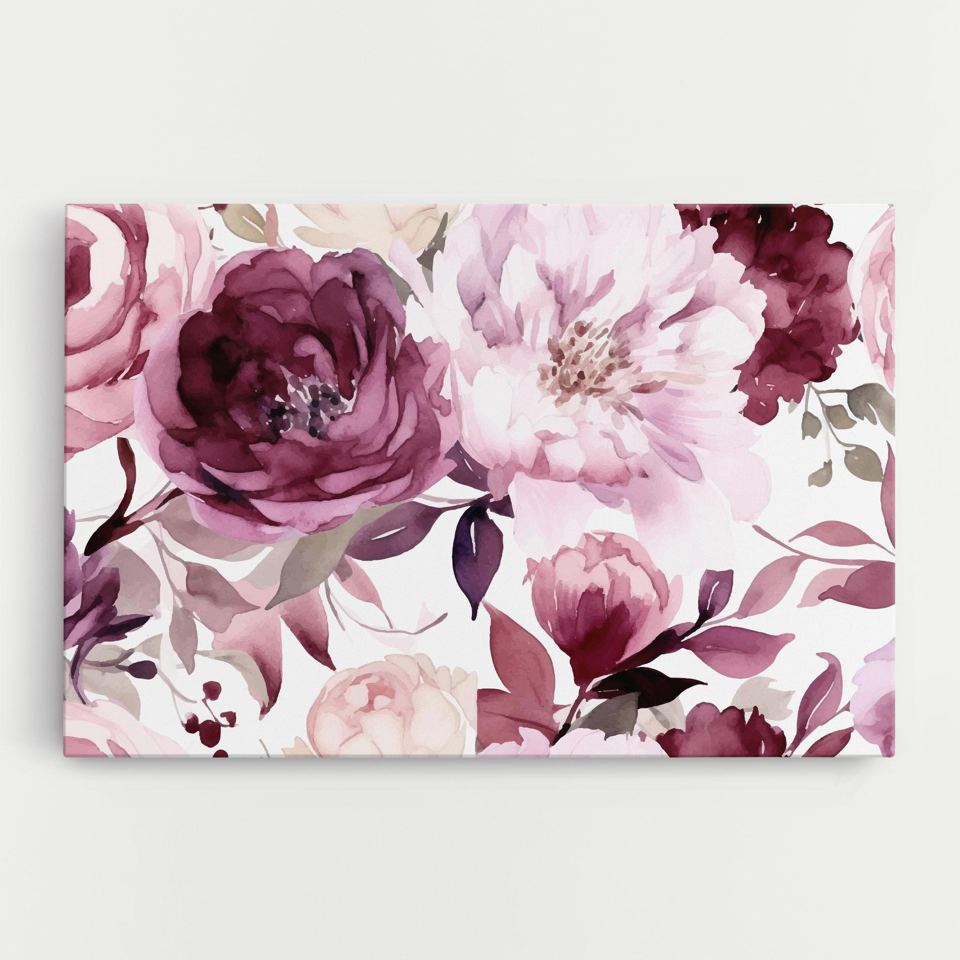 Картина на платно Peony Pink Purple mockup 0