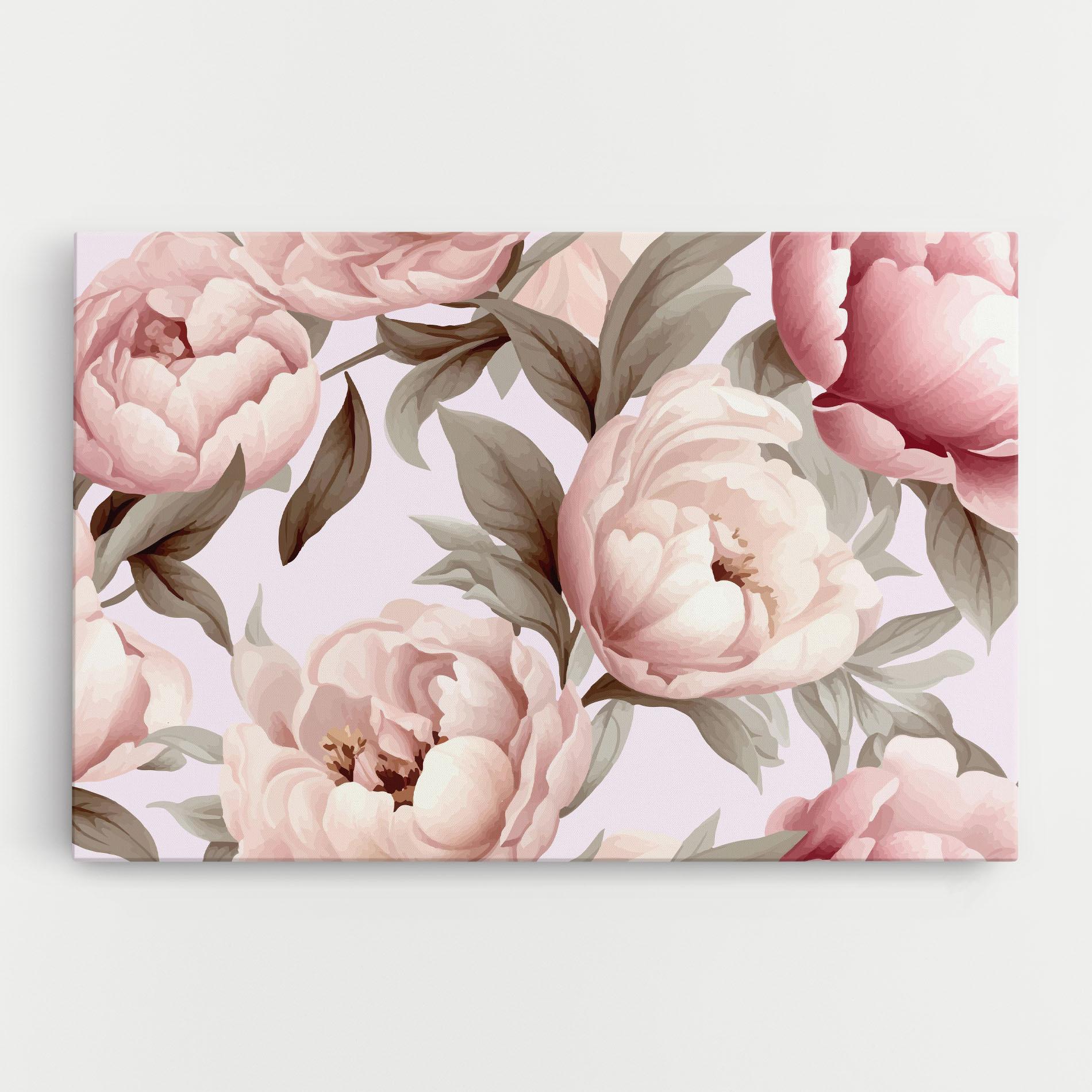 Картина на платно Pink Peony Buds mockup 0