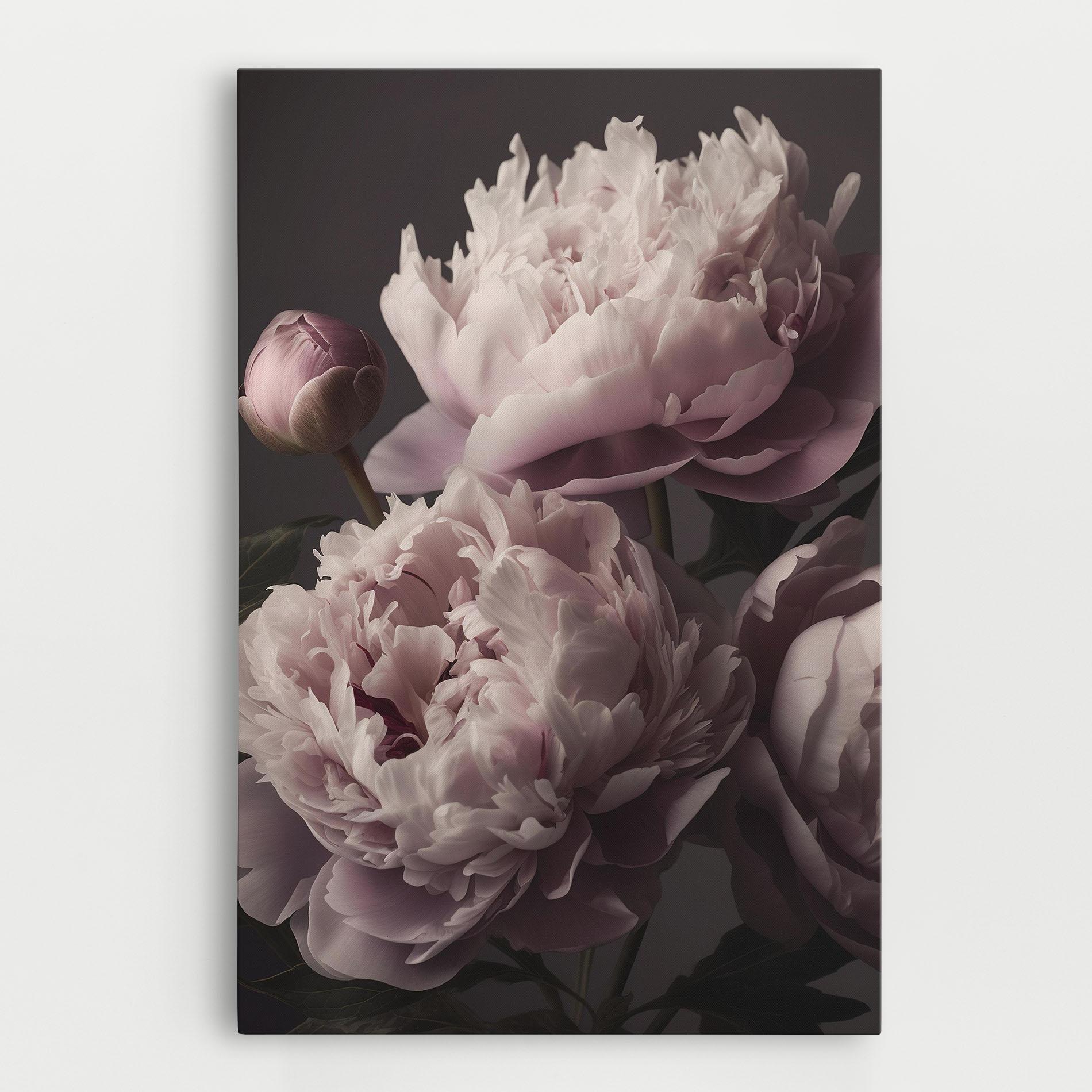 Картина на платно Grey Pastel Pink Peony mockup 0