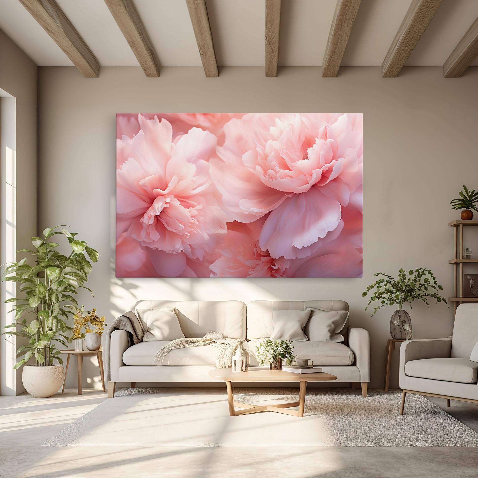 Картина на платно Close Up Dreamy Peony mockup 6