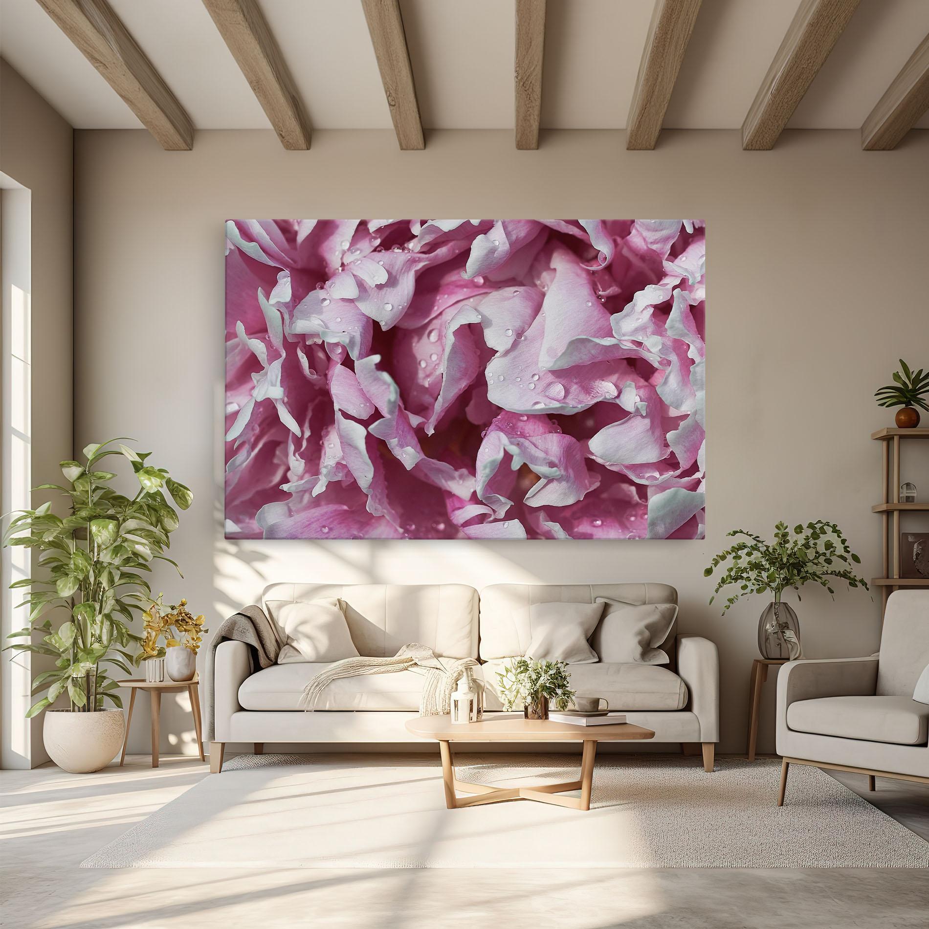 Картина на платно Peony Petals mockup 6