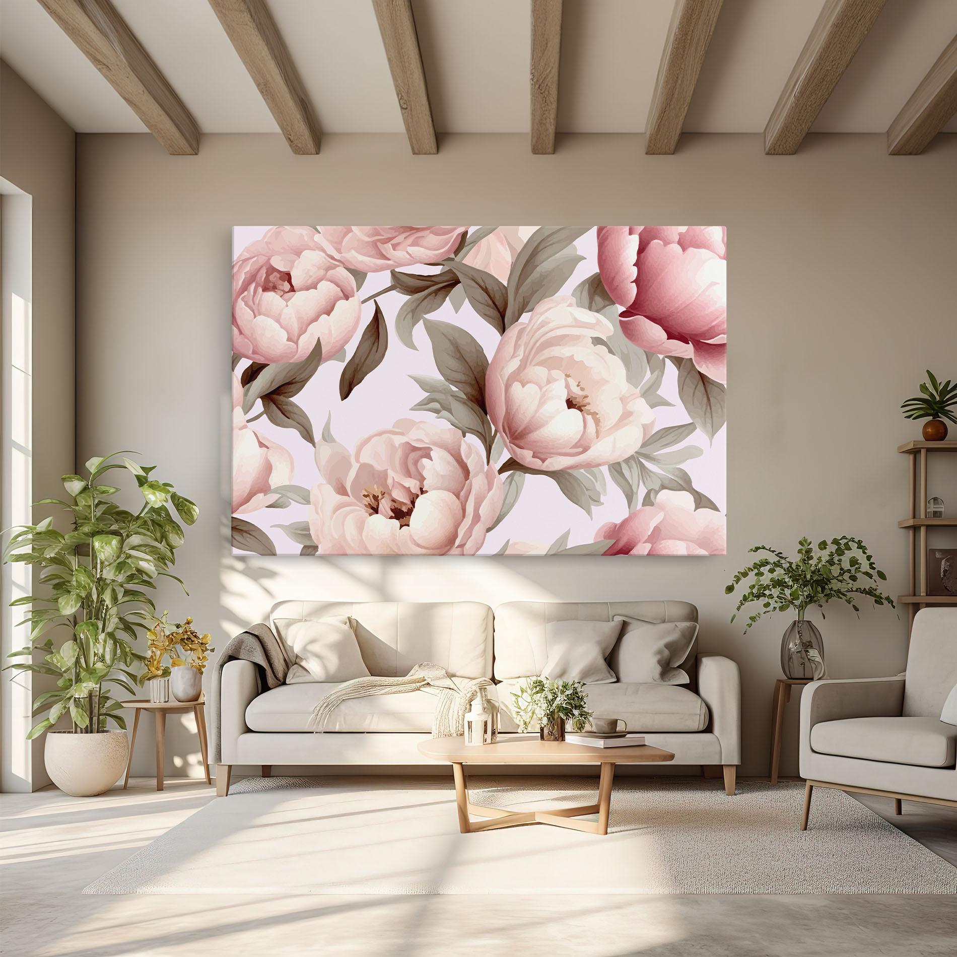 Картина на платно Pink Peony Buds mockup 6