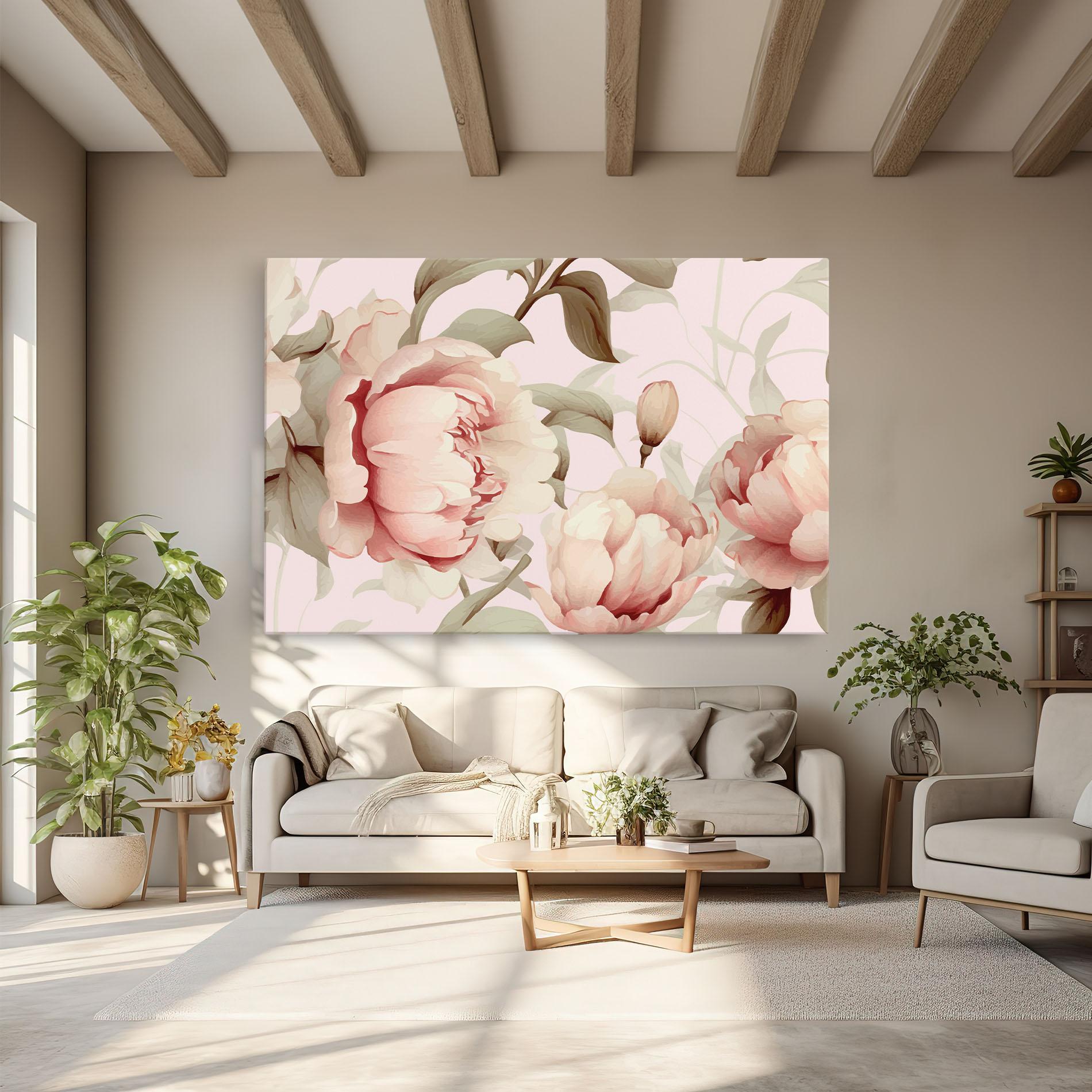 Картина на платно Pink Pretty Peony mockup 6